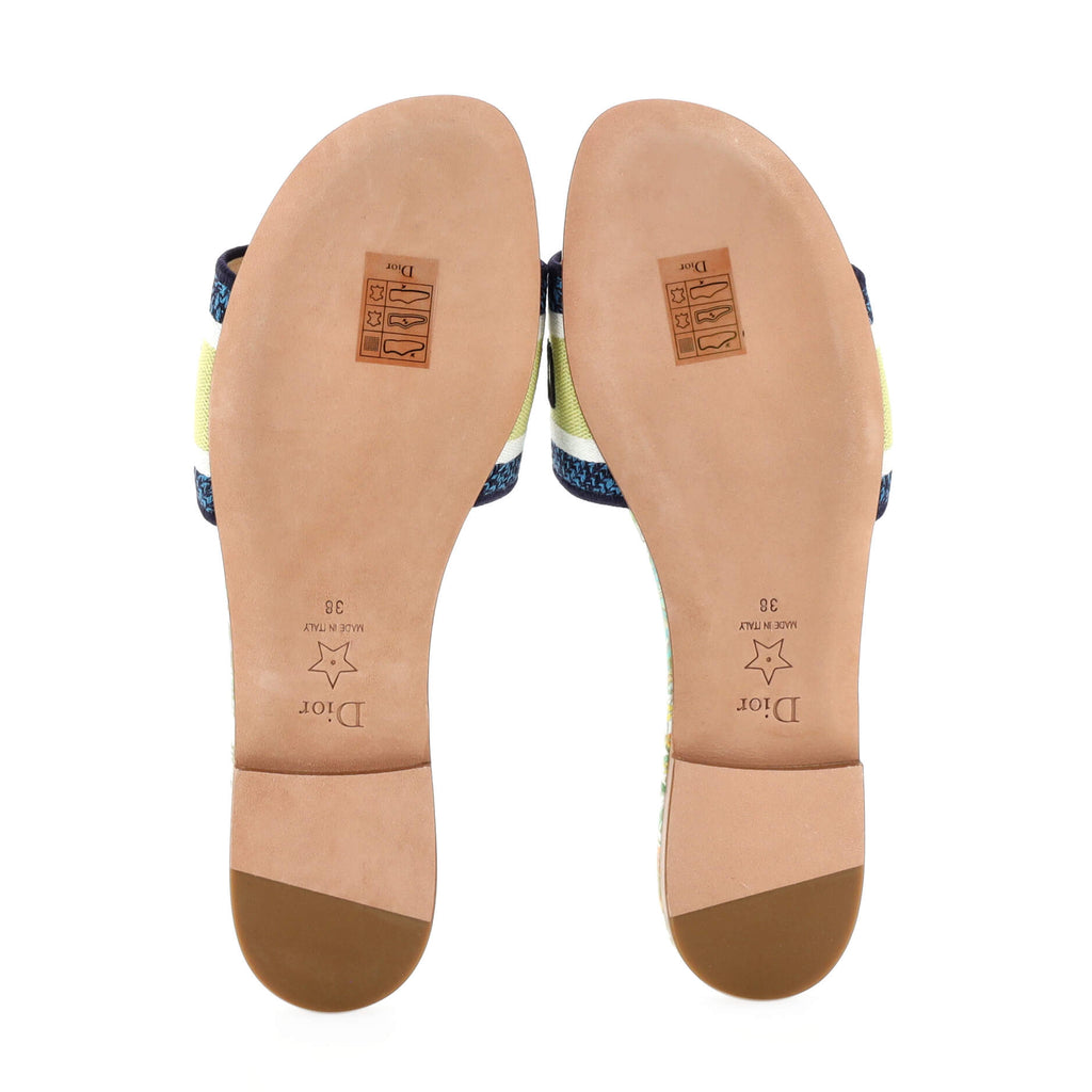 Women's Dway Flat Sandals Embroidered Canvas