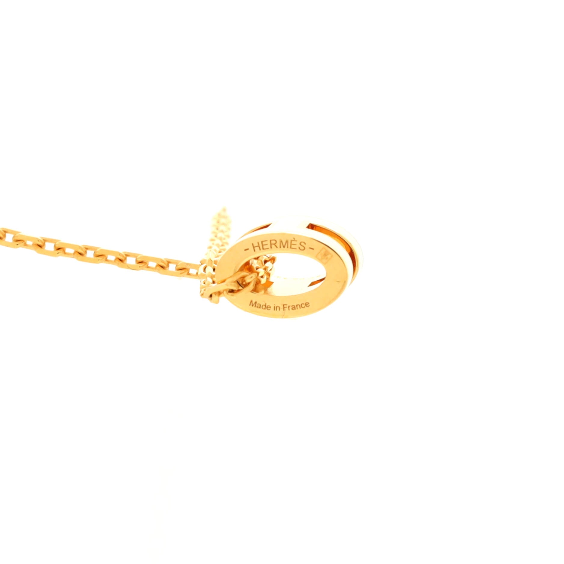 Pop H Pendant Chain Necklace Metal and Enamel Mini