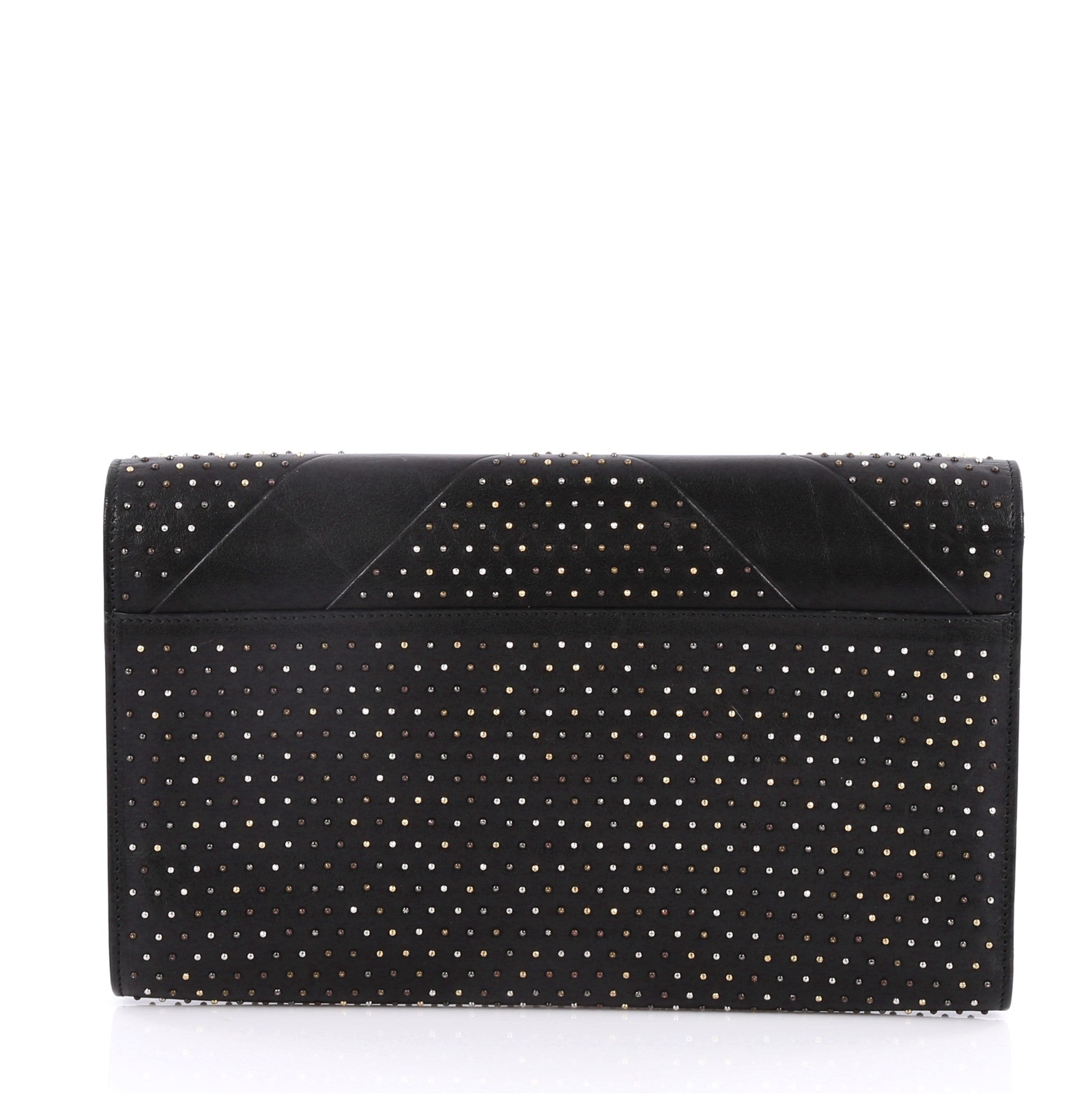 Y Clutch Studded Leather Medium