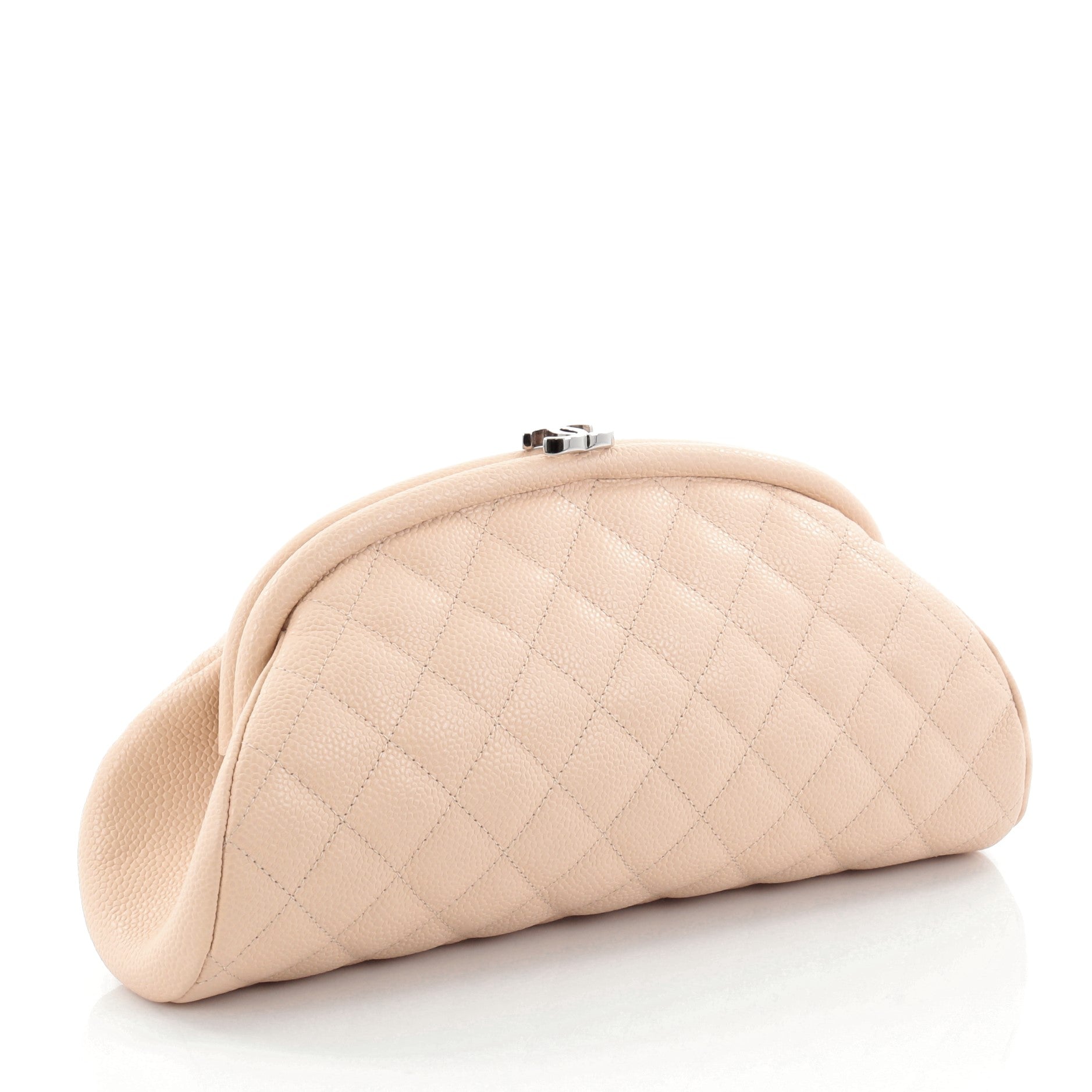 Timeless Clutch Quilted Caviar
