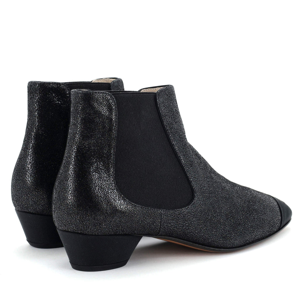 Women's Cap Toe Ankle Boots Iridescent Calfskin