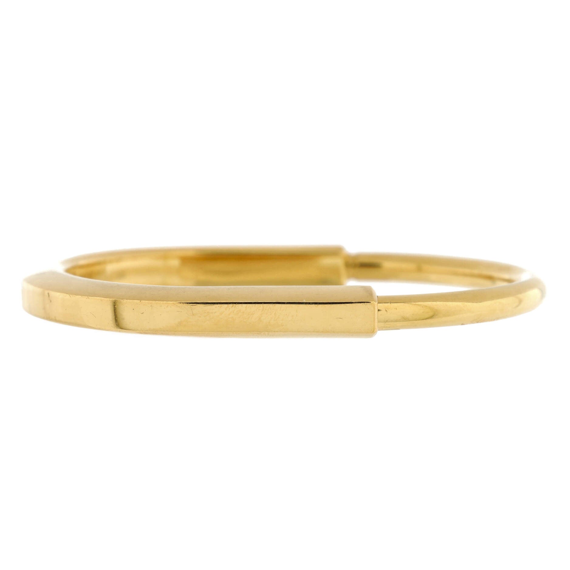 Lock Bangle Bracelet 18K Yellow Gold