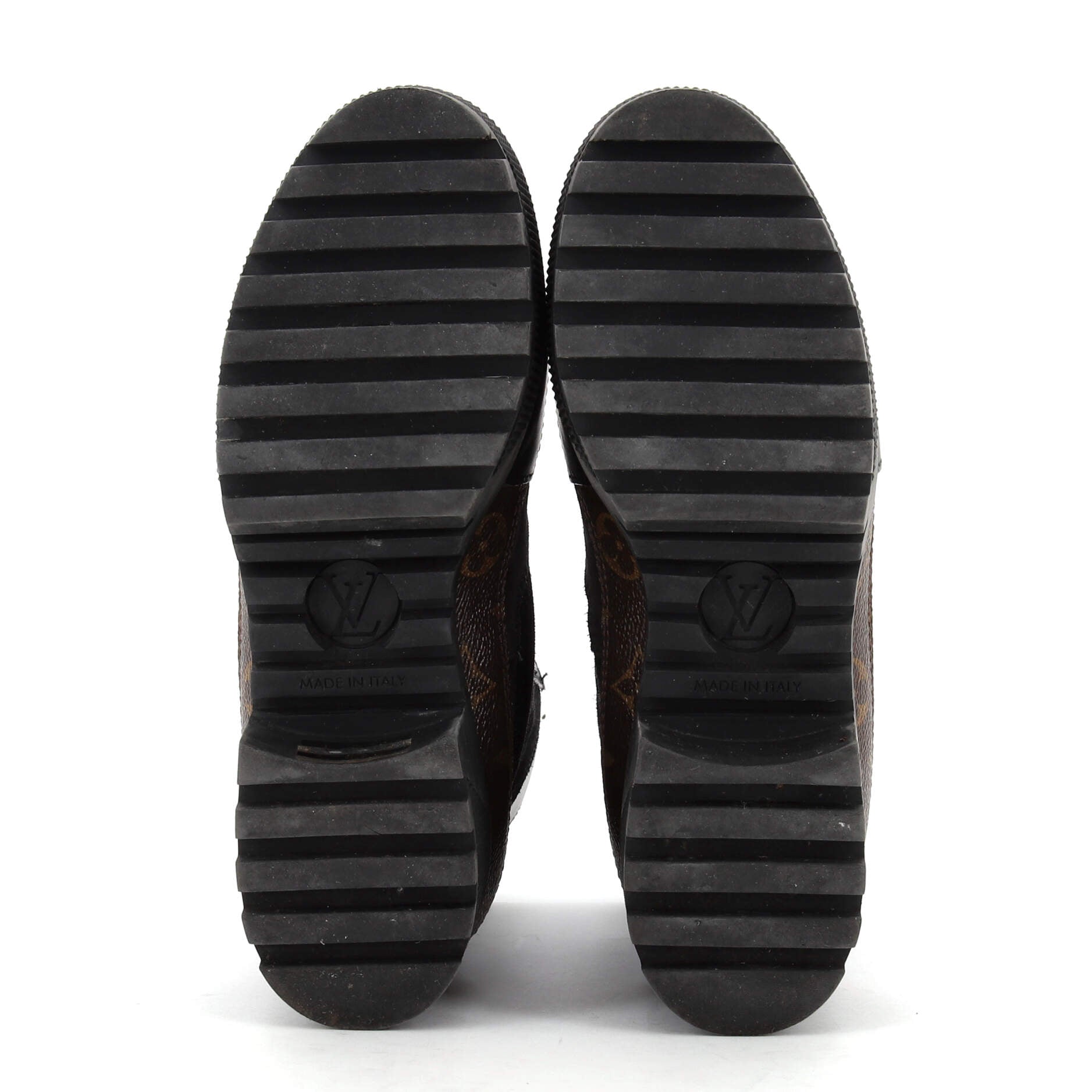 Women's Laureate Platform Desert Boots Suede with Monogram Canvas