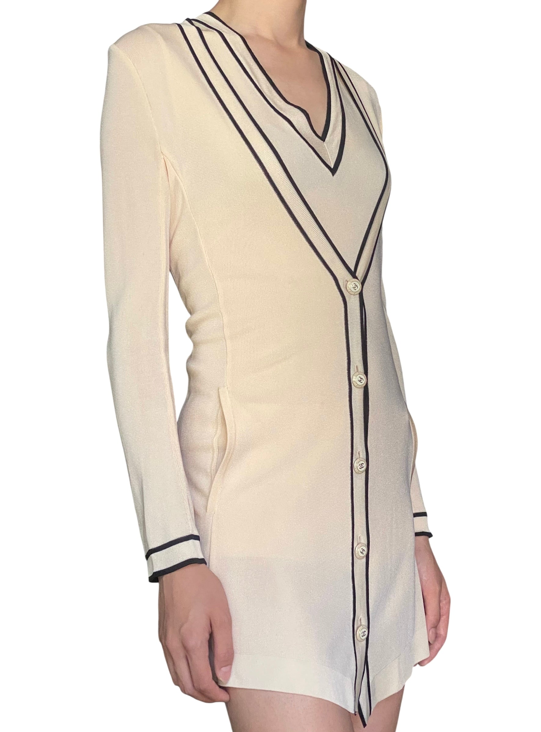 Chanel Beige 2014 Knit Tank igan / Dress Twin Set - FR36 / US 4