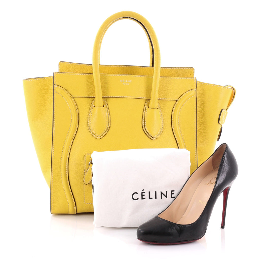 Luggage Handbag Grainy Leather Mini