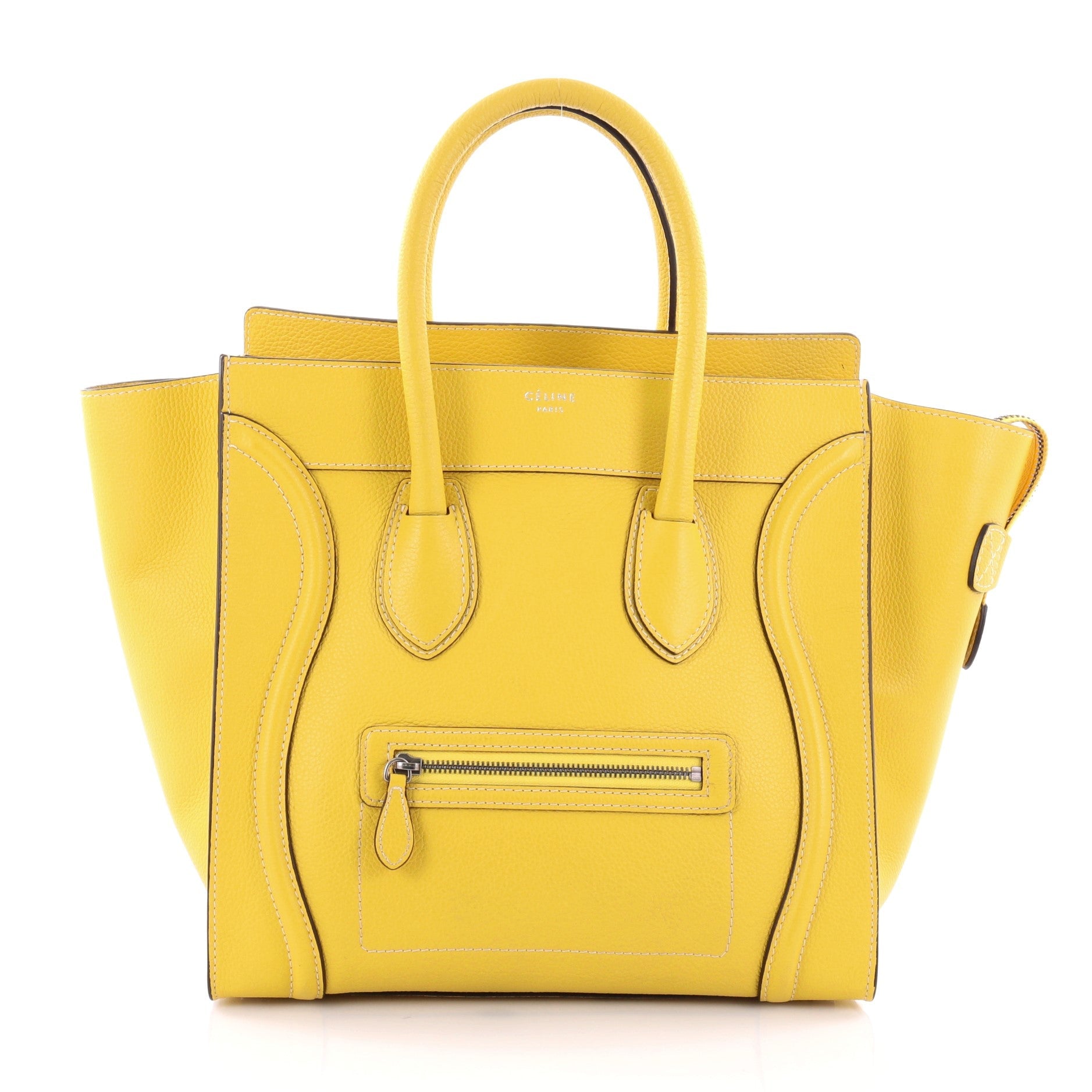 Luggage Handbag Grainy Leather Mini