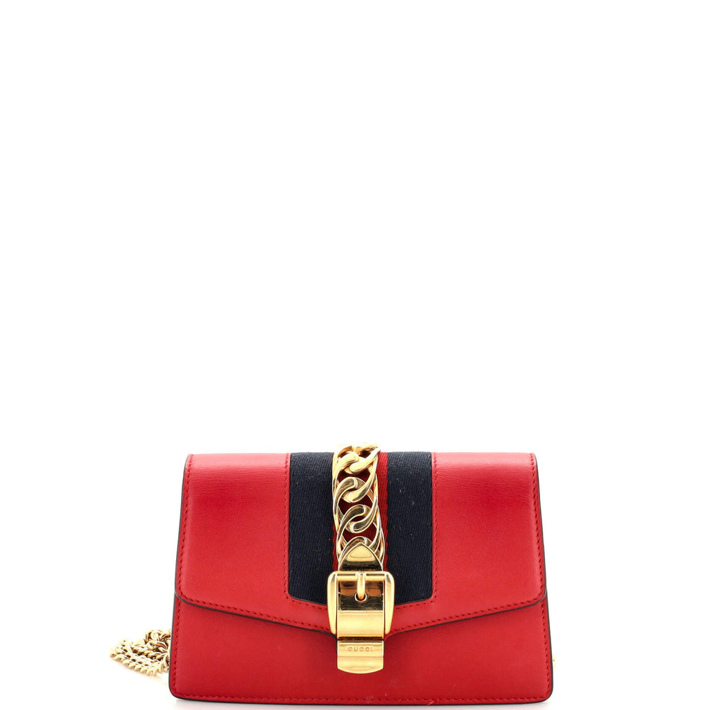 Sylvie Chain Shoulder Bag Leather Super Mini