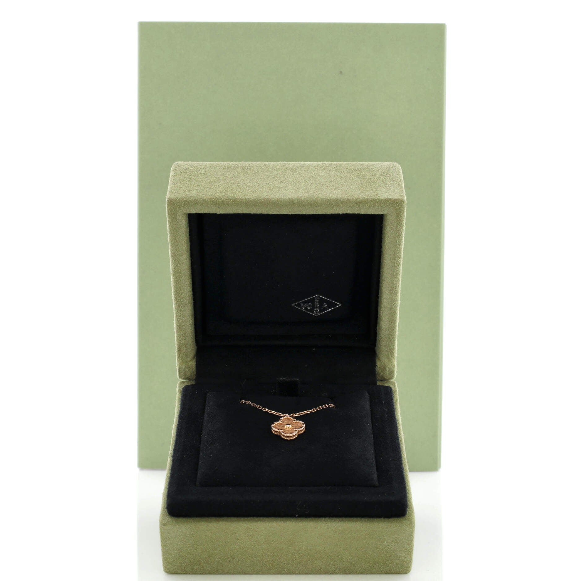 Sweet Alhambra Pendant Necklace 18K Rose Gold