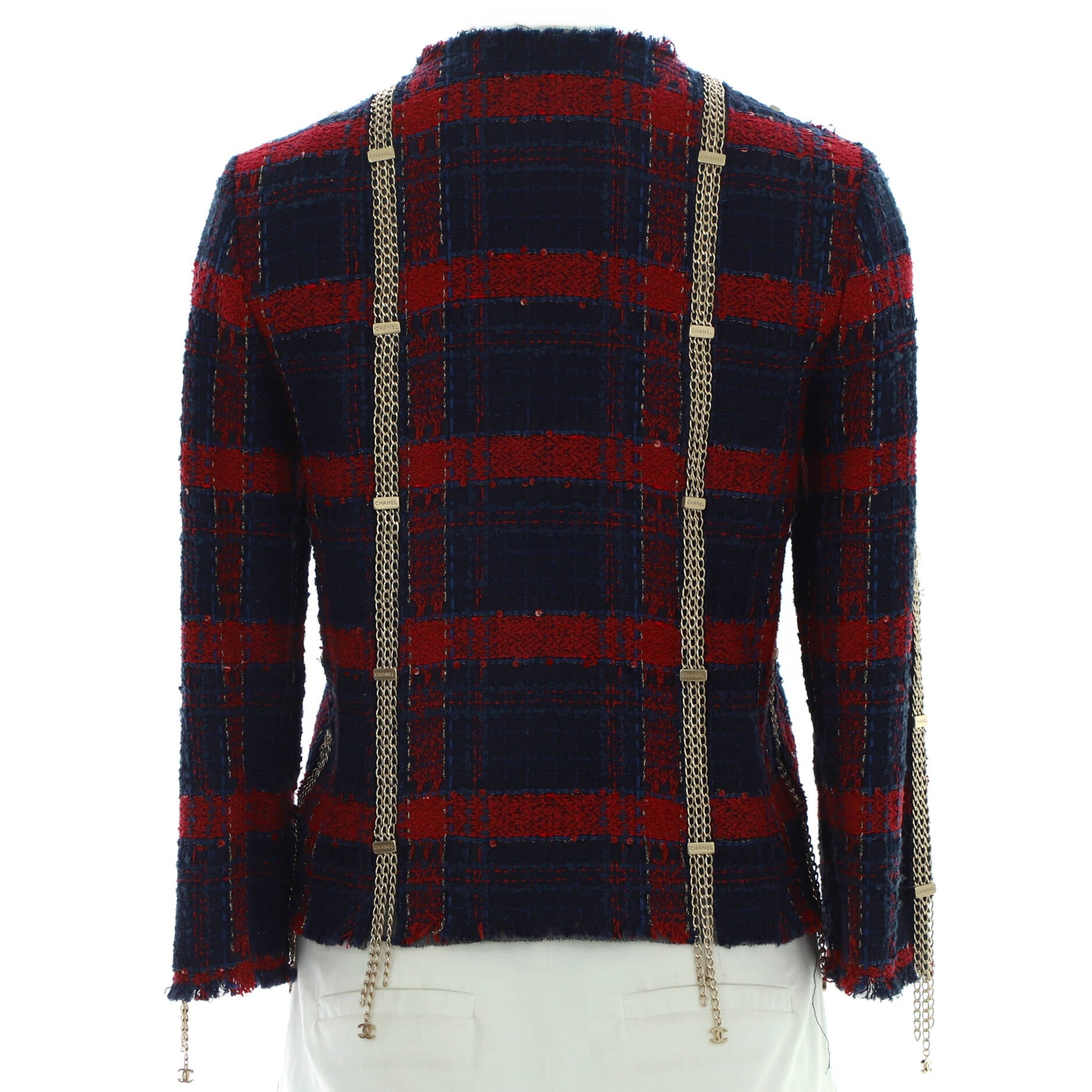 Women's Vintage CC Pending Chains Button Up Jacket Tweed