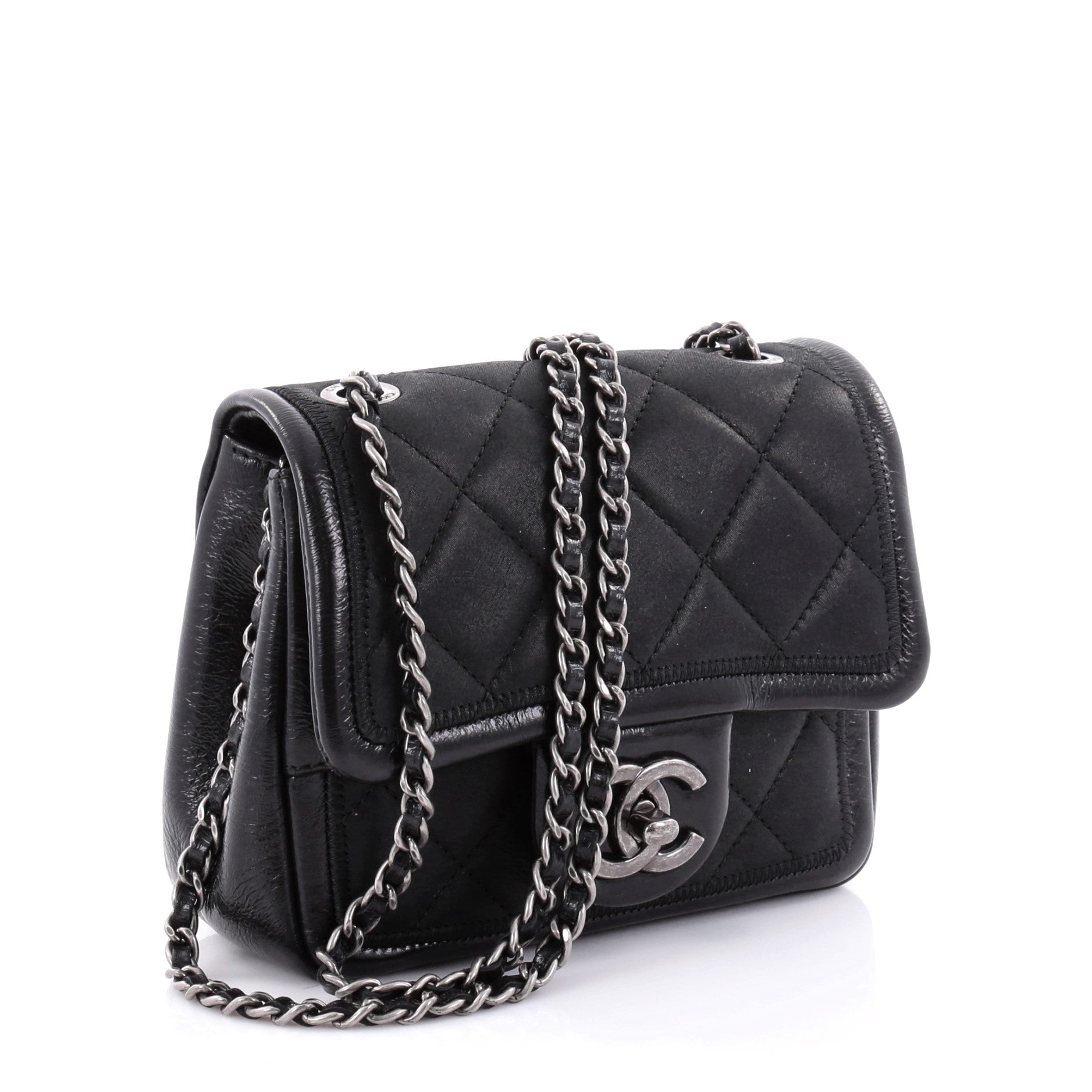 Graphic Flap Bag Quilted Calfskin Mini