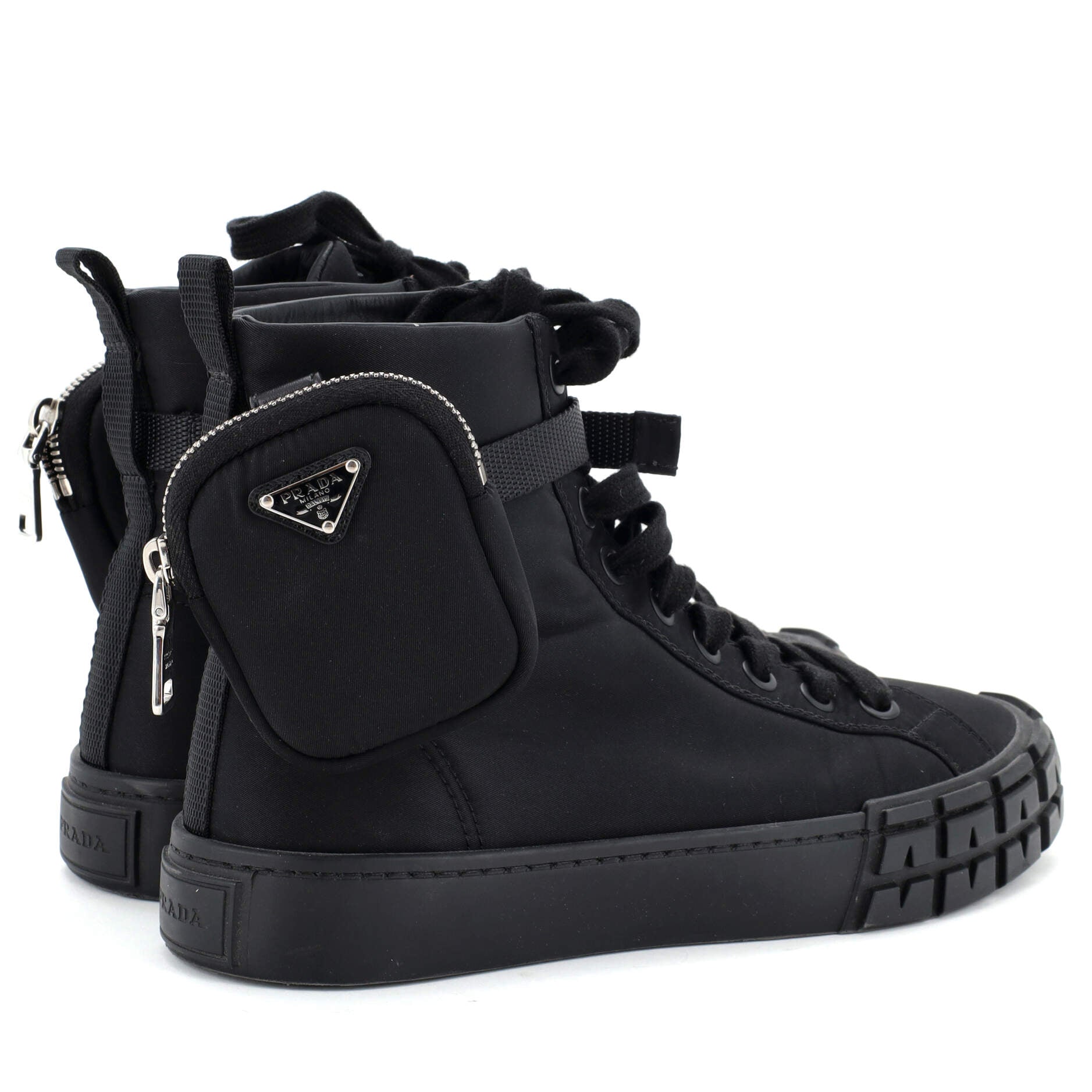 Wheel Cassetta Zip Pouch High-Top Sneakers Re-Nylon