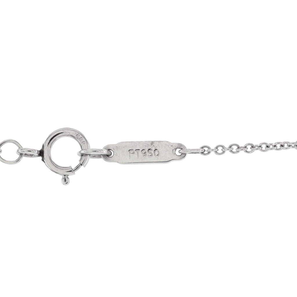 Jazz Cross Station Pendant Necklace Platinum with Diamonds