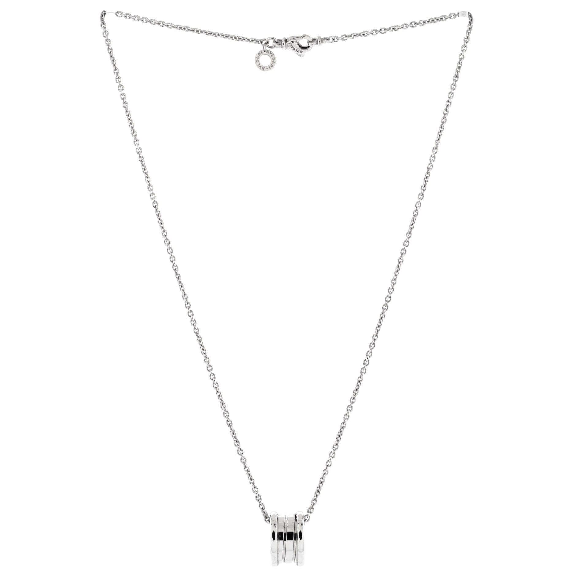 B.Zero1 Pendant Necklace 18K White Gold