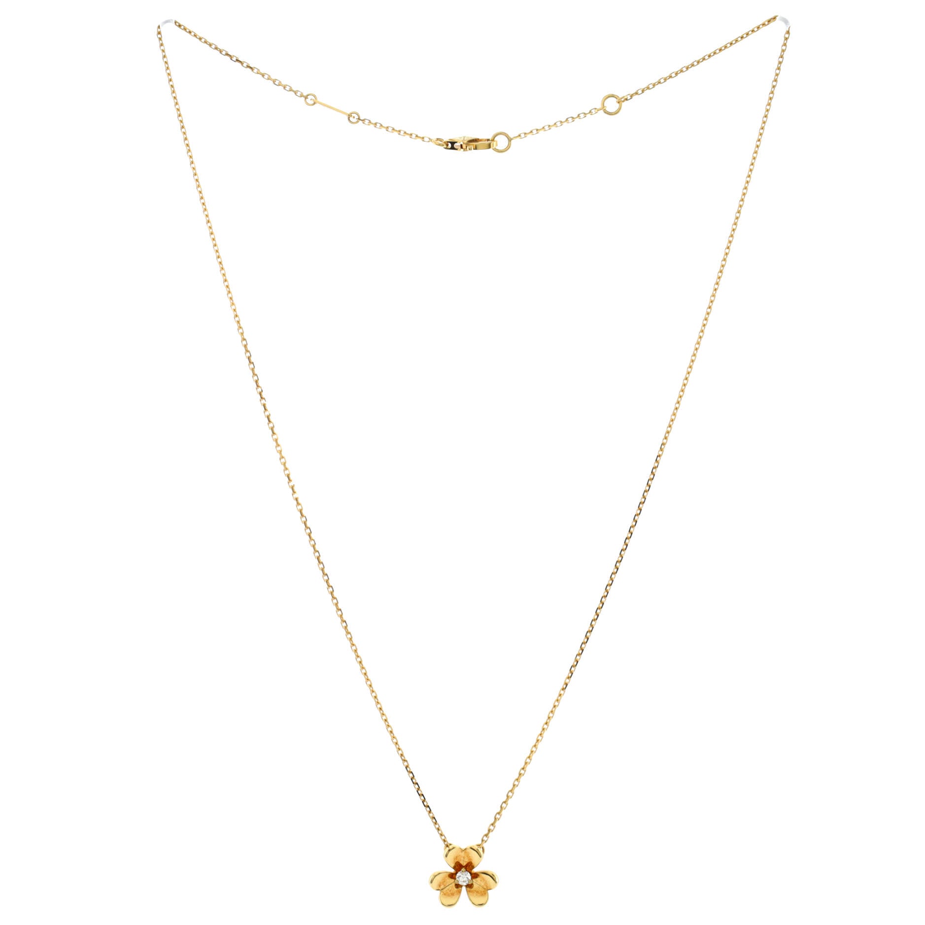 Frivole Pendant Necklace 18K Yellow Gold and Diamond Mini