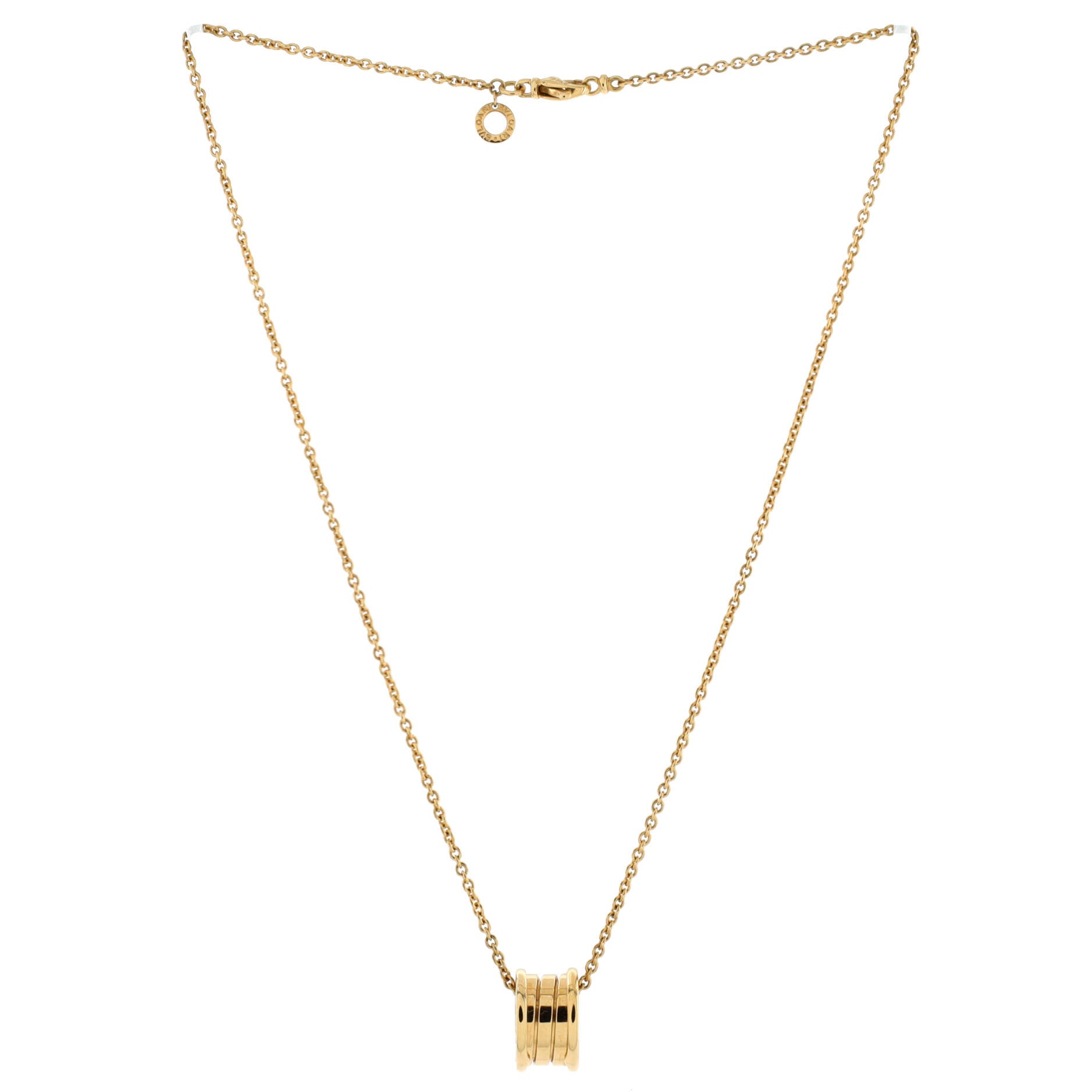 B.Zero1 Pendant Necklace 18K Yellow Gold Small