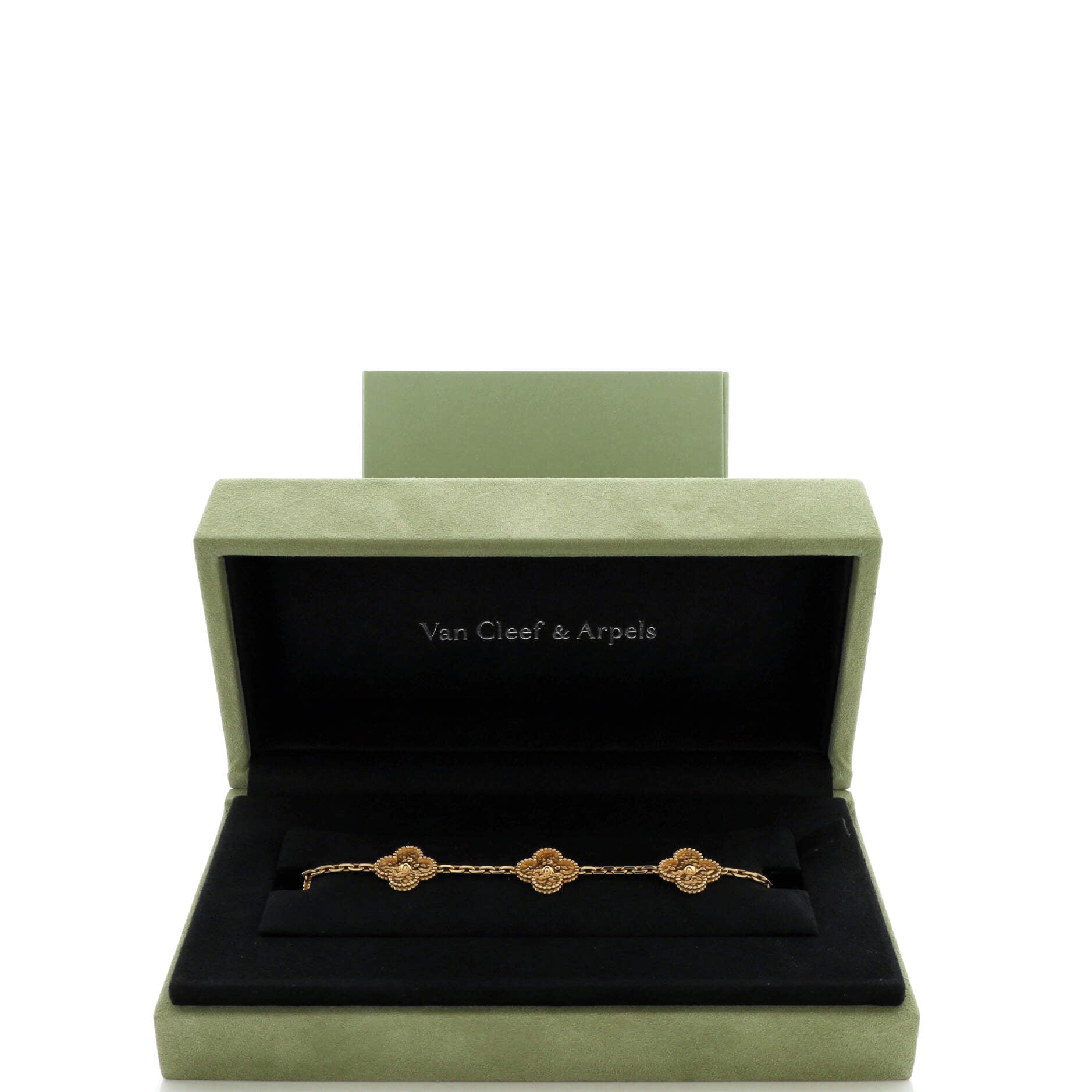 Vintage Alhambra 5 Motifs Bracelet 18K Yellow Gold