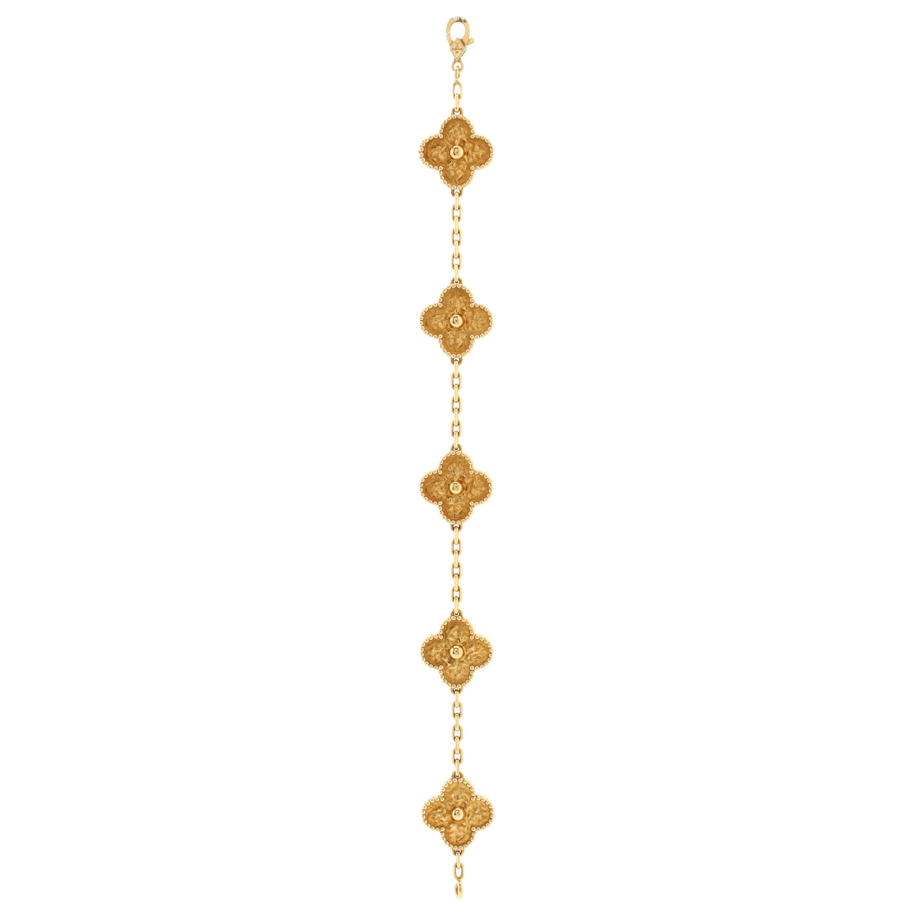Vintage Alhambra 5 Motifs Bracelet 18K Yellow Gold
