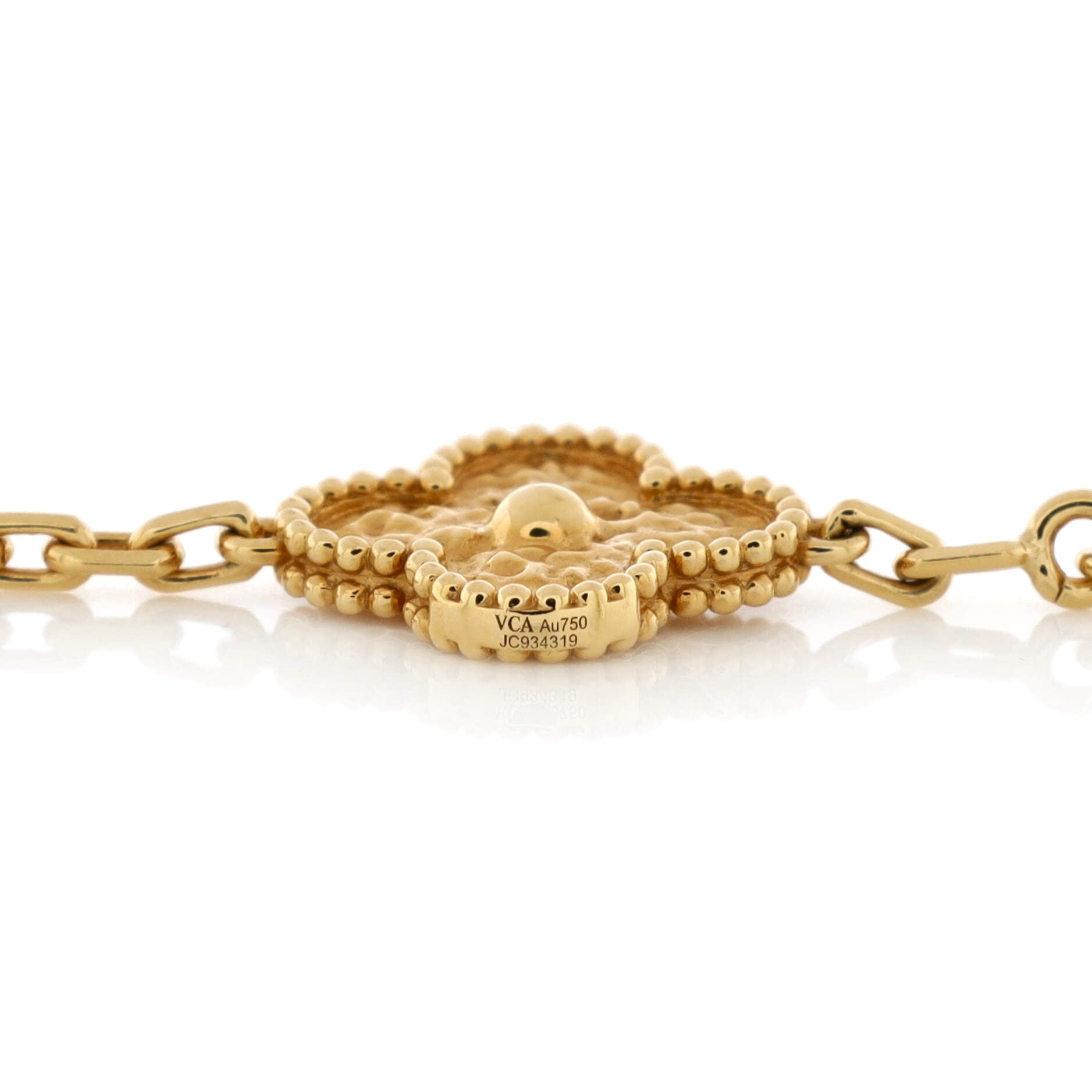 Vintage Alhambra 5 Motifs Bracelet 18K Yellow Gold