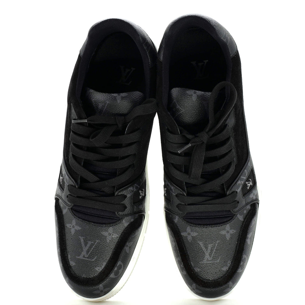 Men's LV Trainer Sneakers Monogram Eclipse with Suede