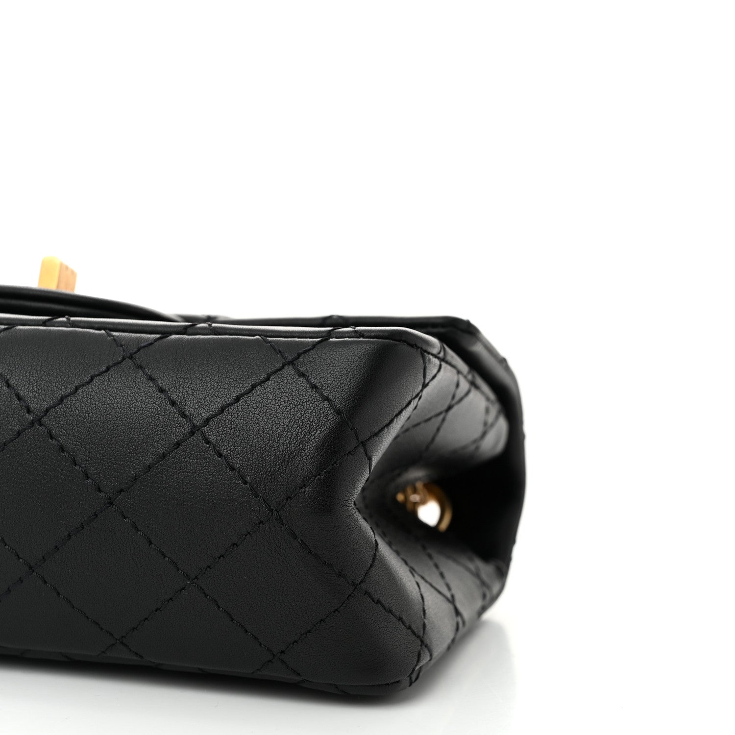 Aged Calfskin Quilted 2.55 Reissue Mini Flap Black