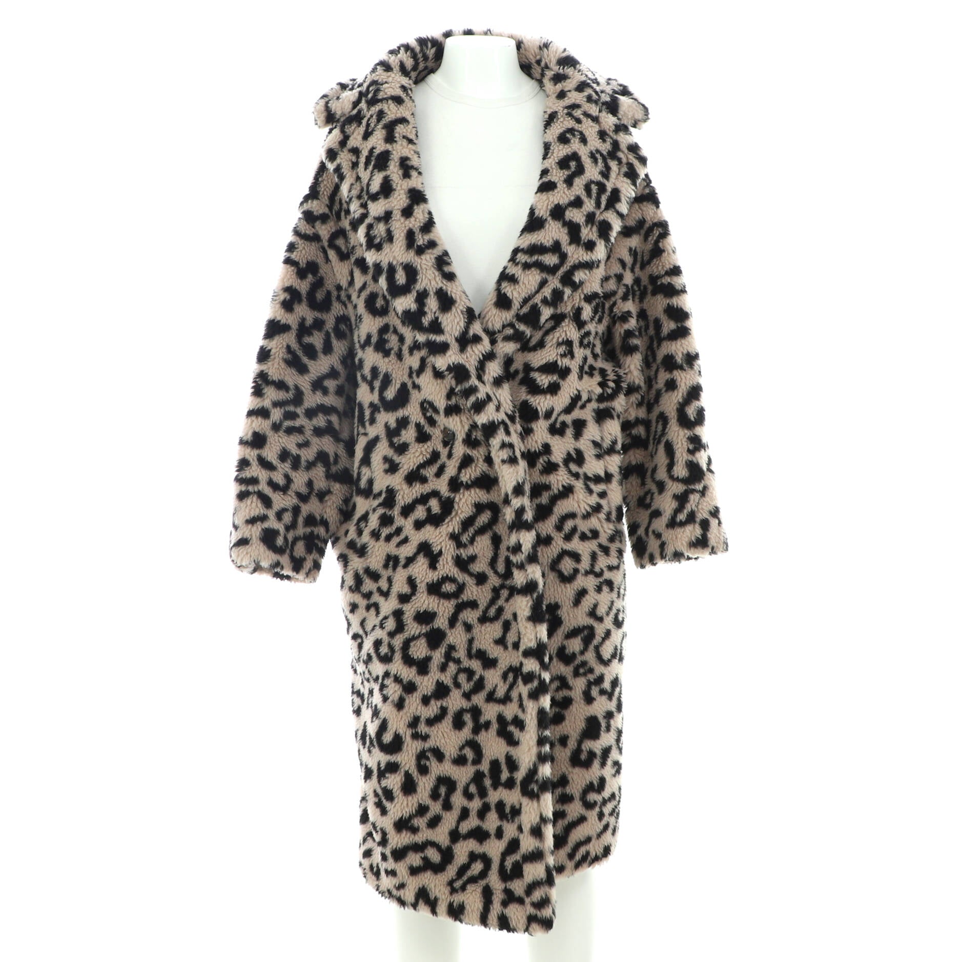 Women's Edy Teddy Bear Icon Coat Printed Alpaca Blend