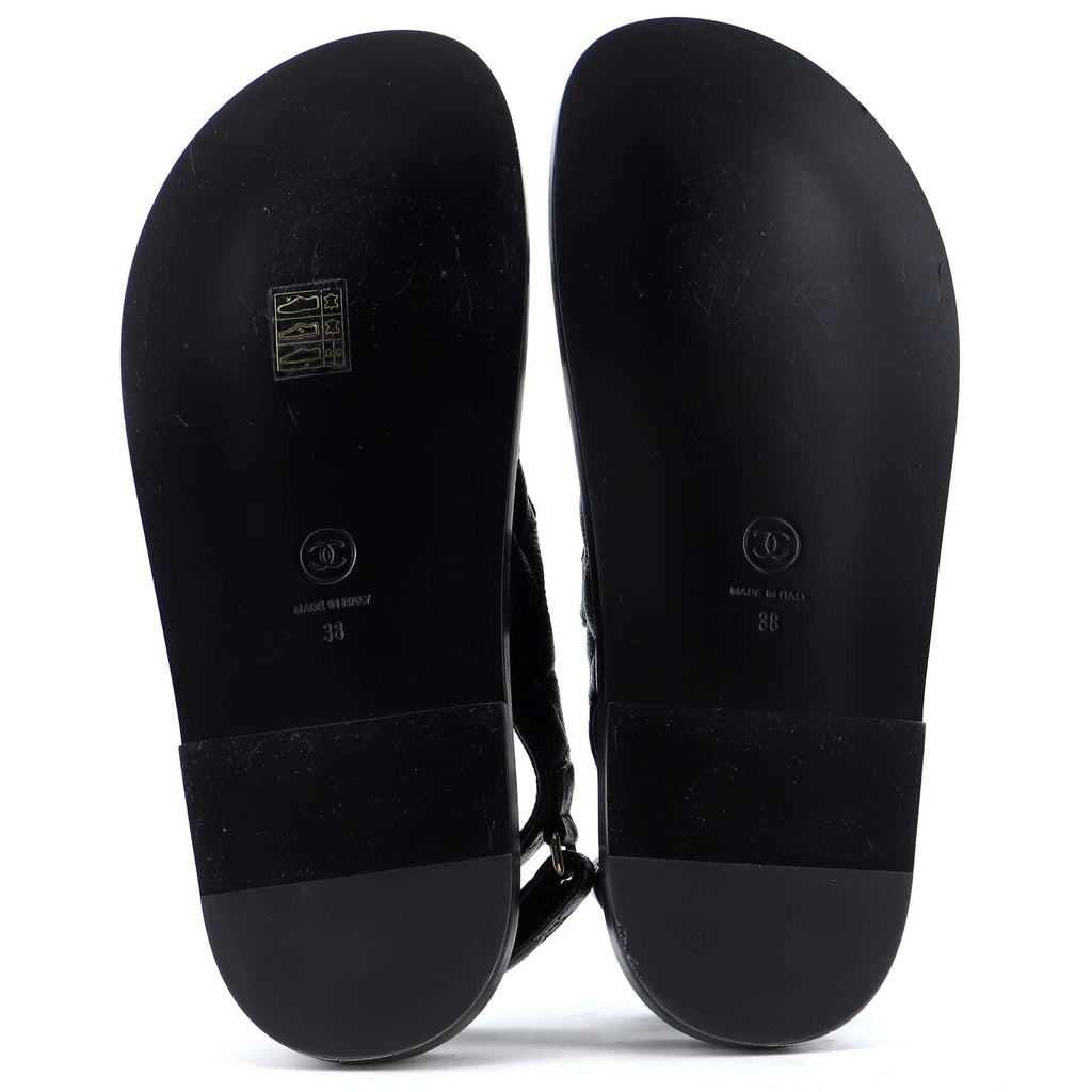 Women's Velcro Dad Sandals Quilted Leather