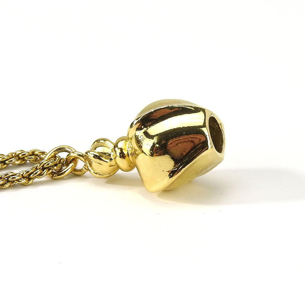 Christian Dior Perfume Bottle Necklace Metal Necklace