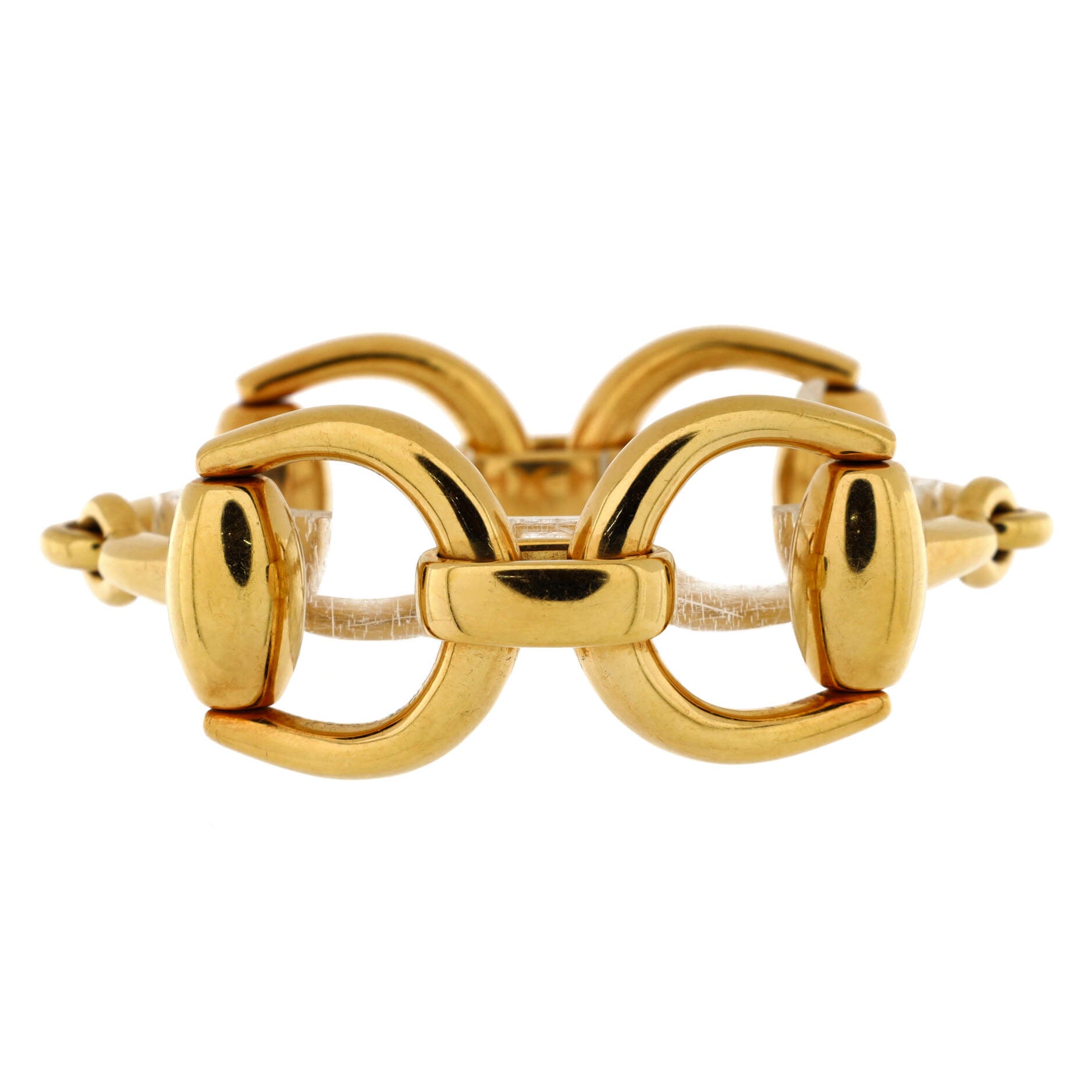 Horsebit Chain Bracelet 18K Yellow Gold Large