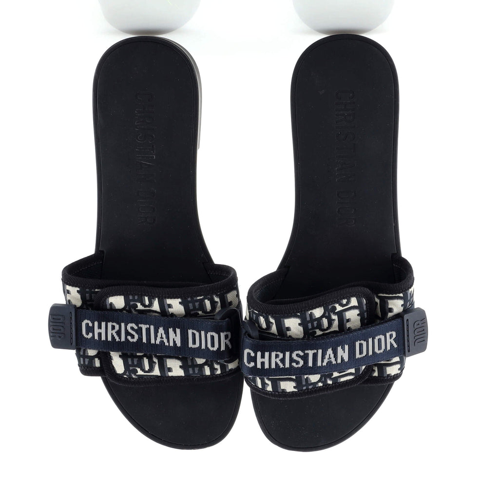 Women's Dio(r)evolution Slide Sandals Oblique Fabric