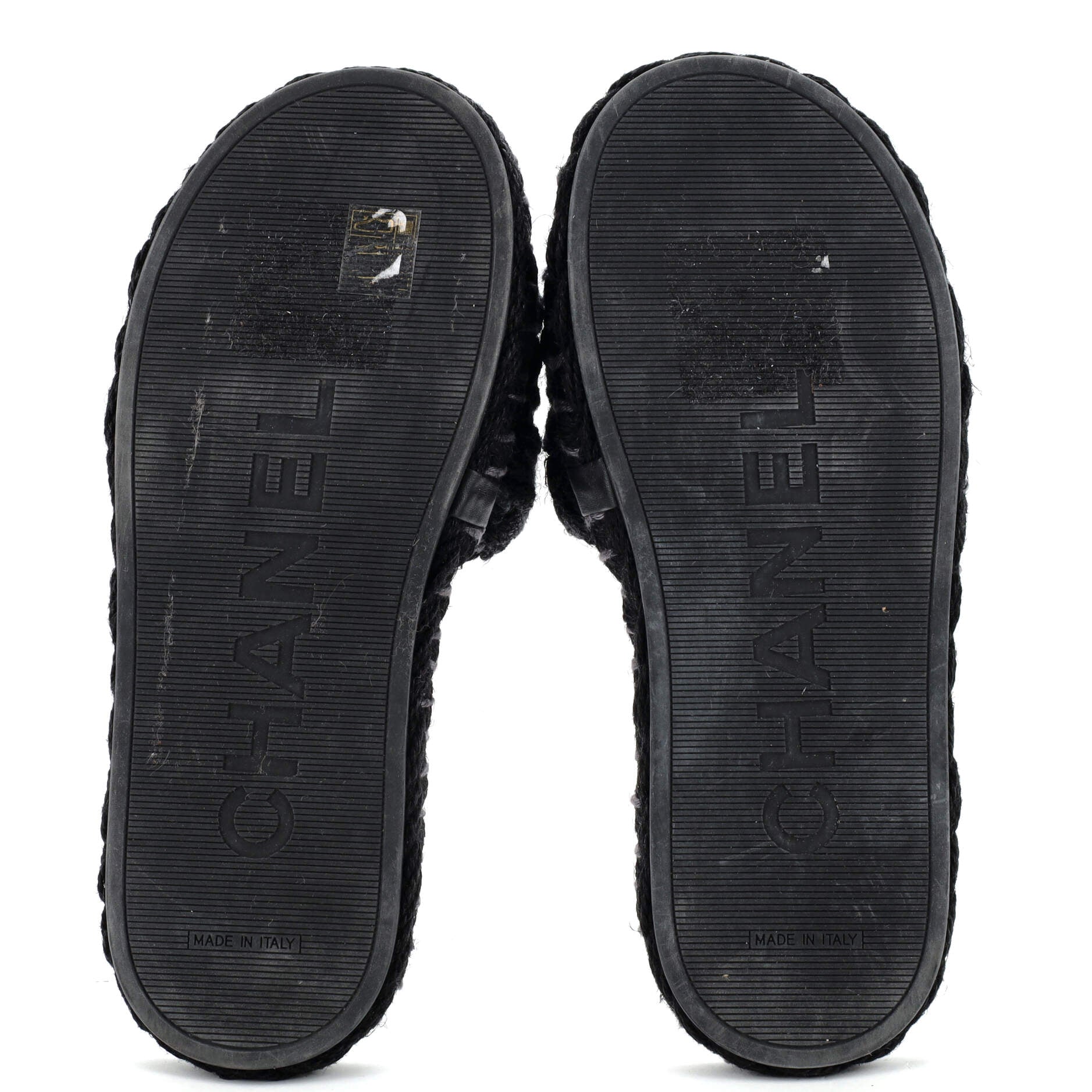 Women's CC Slide Mules Braided Fabric