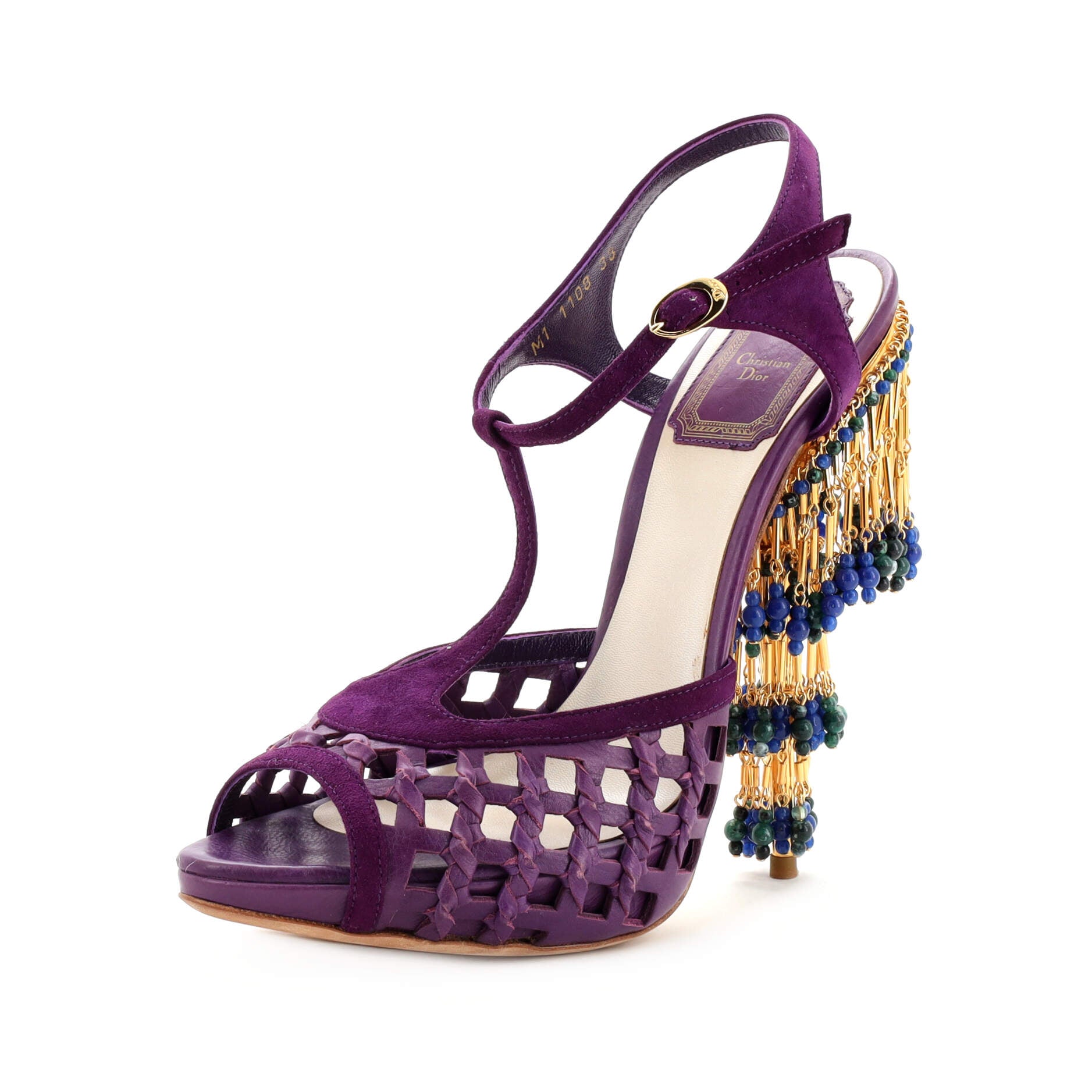 Women's Cha Cha Platform Sandals Leather and Suede with Beaded Detail