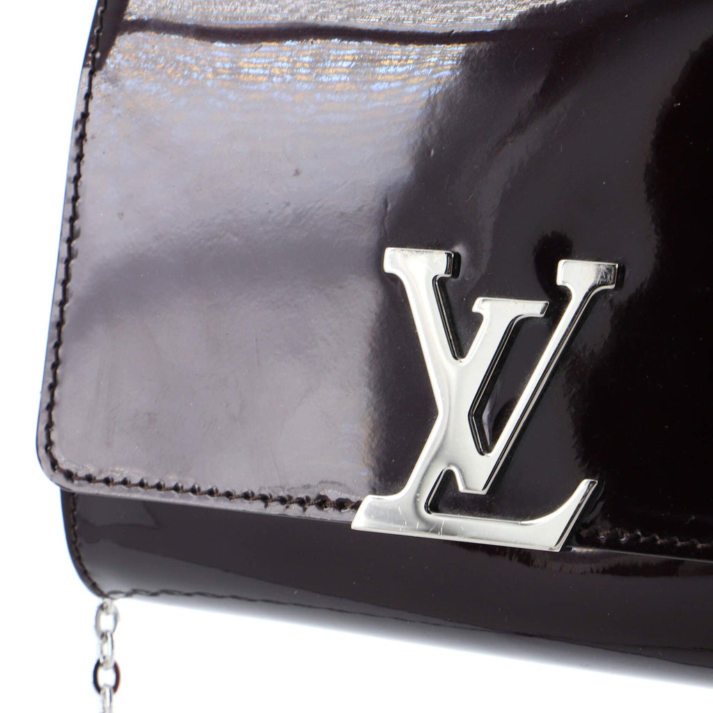 Louis Vuitton Chain Louise Clutch Patent PM