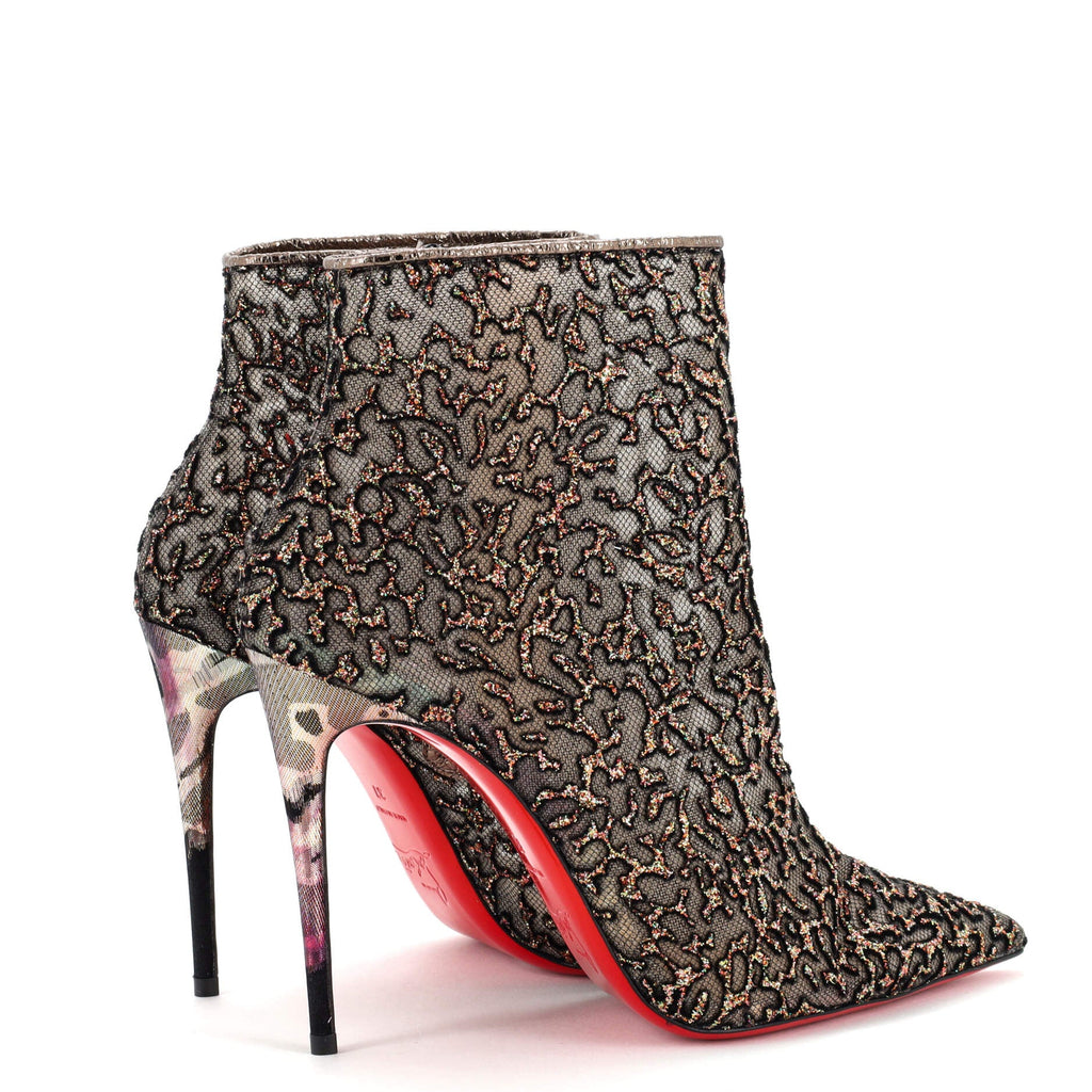 Women's Nancy Ankle Boots Glittered Mesh 100