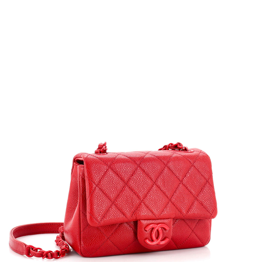 Incognito Square Flap Bag Quilted Caviar Mini