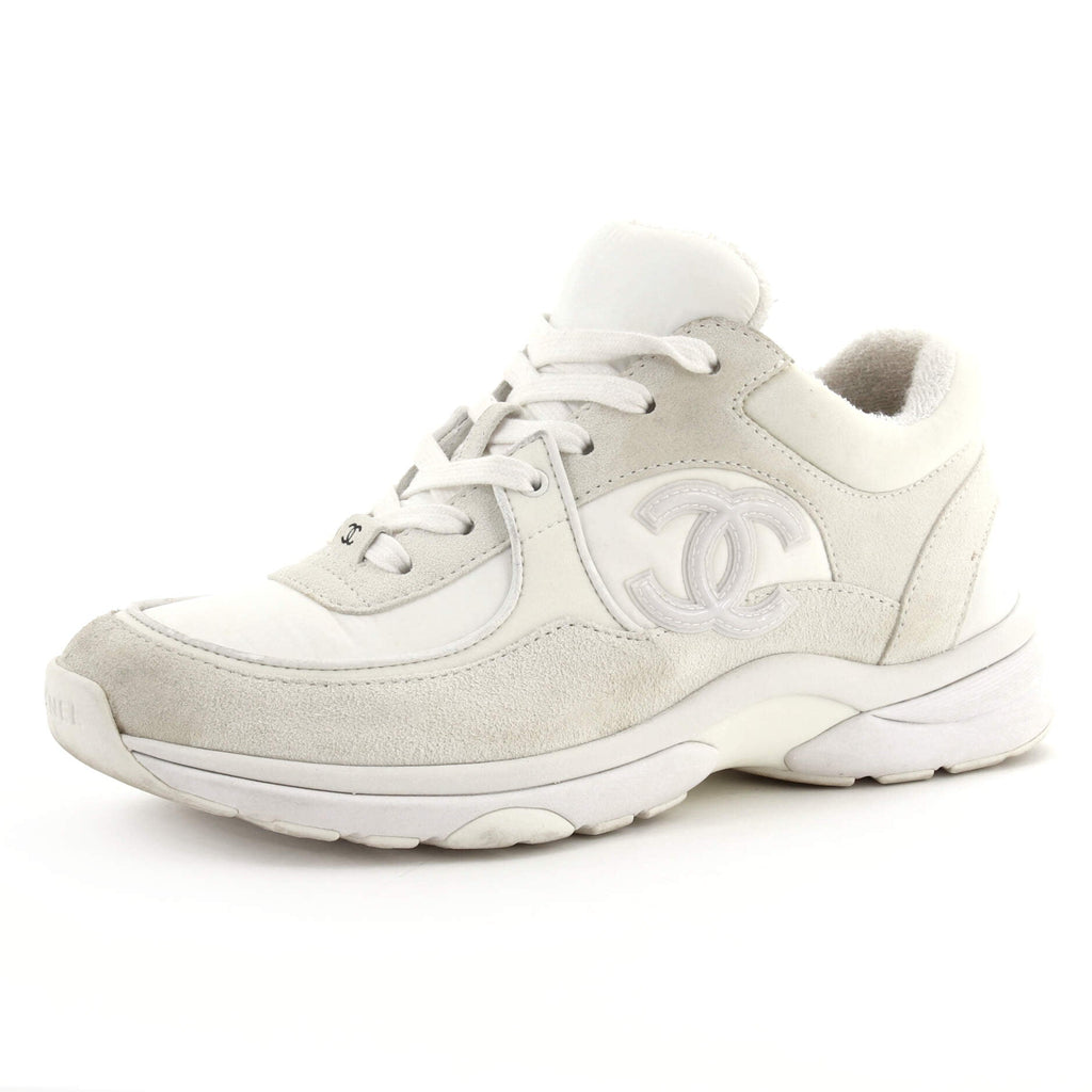 Women's CC Low-Top Sneakers Suede with Leather and Nylon