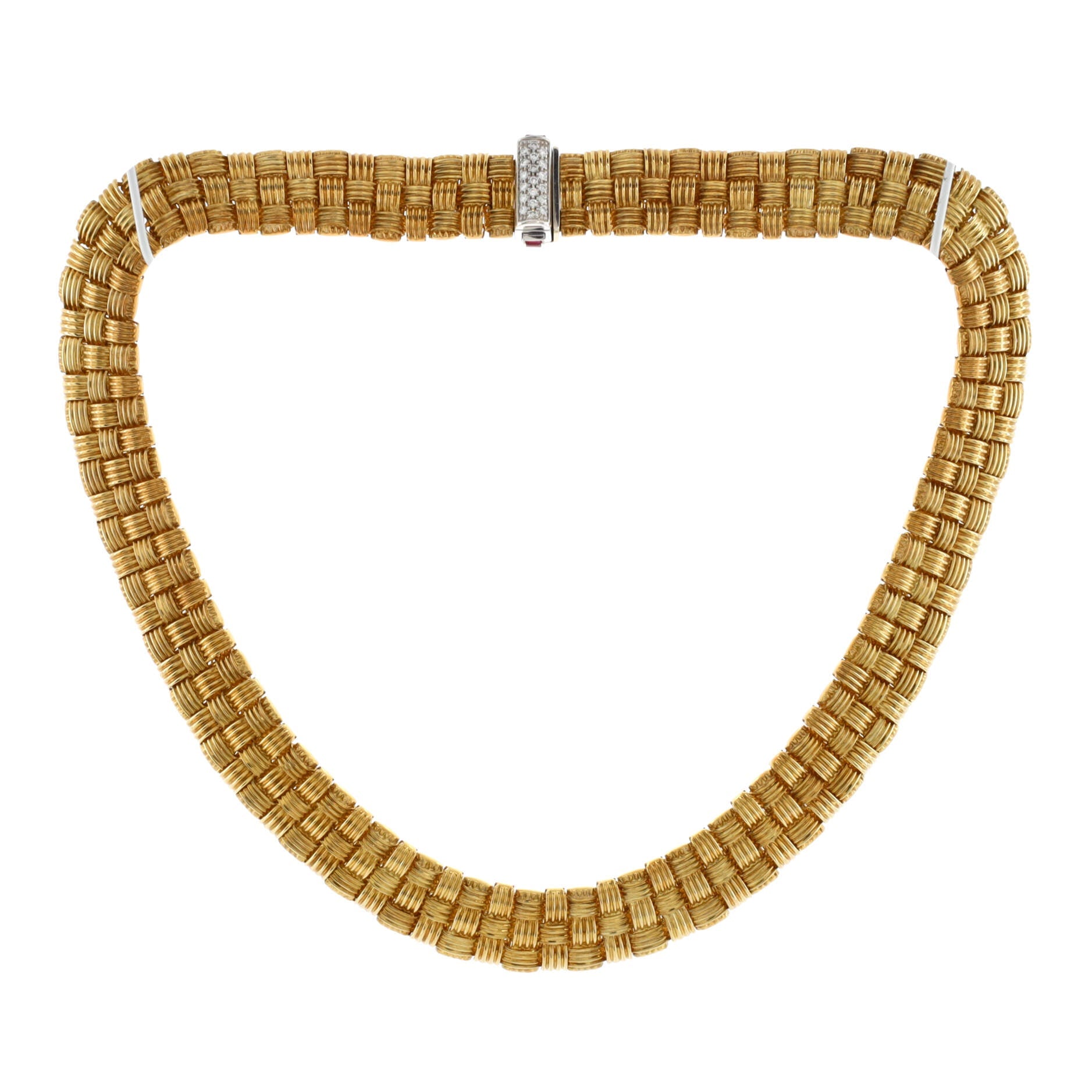 Appassionata 3 Row Necklace 18K Yellow Gold with Diamonds