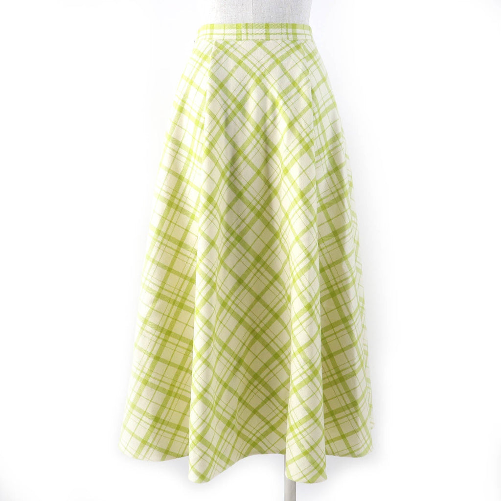 Christian Dior Logo Buckle Wool Silk Skirt
