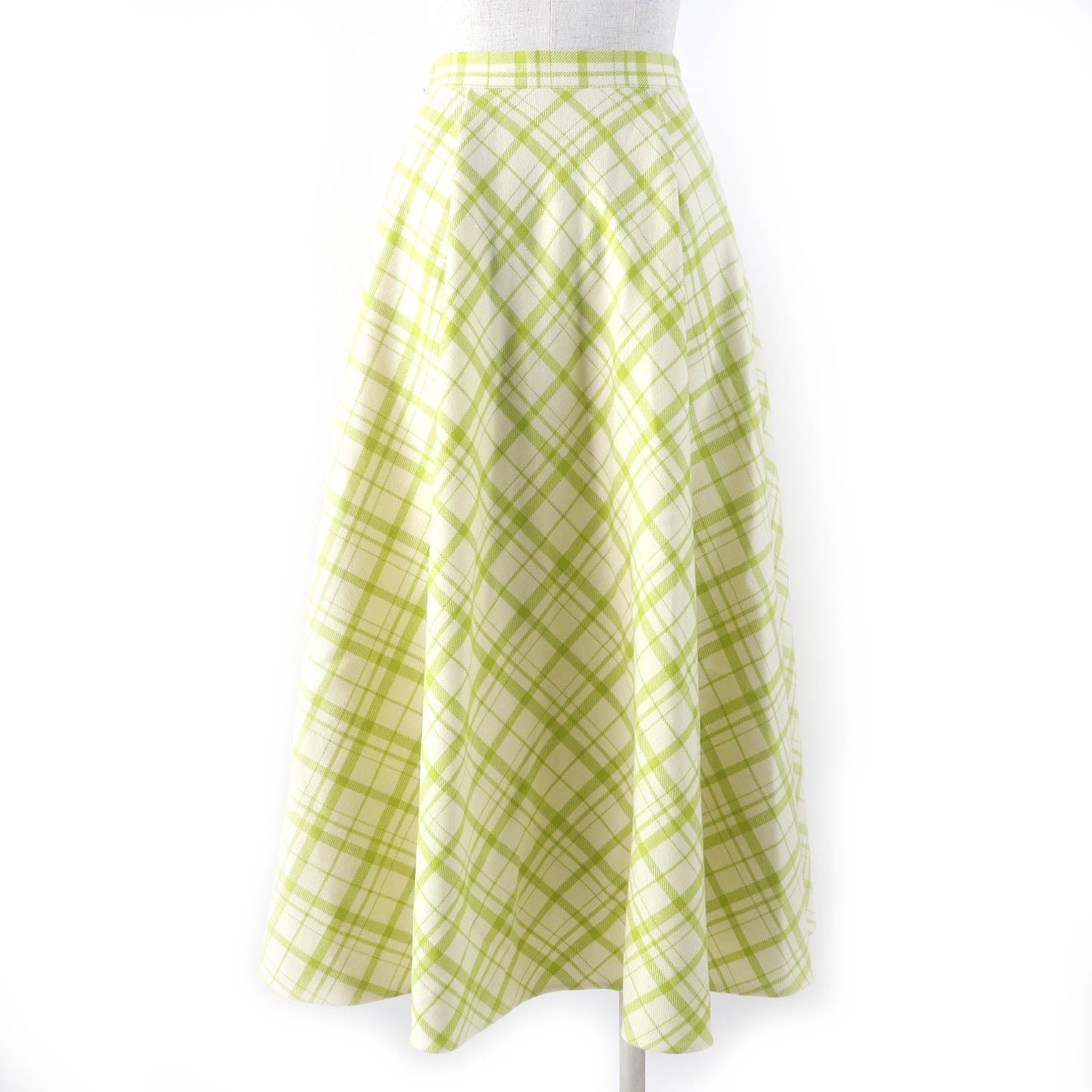 Christian Dior Logo Buckle Wool Silk Skirt