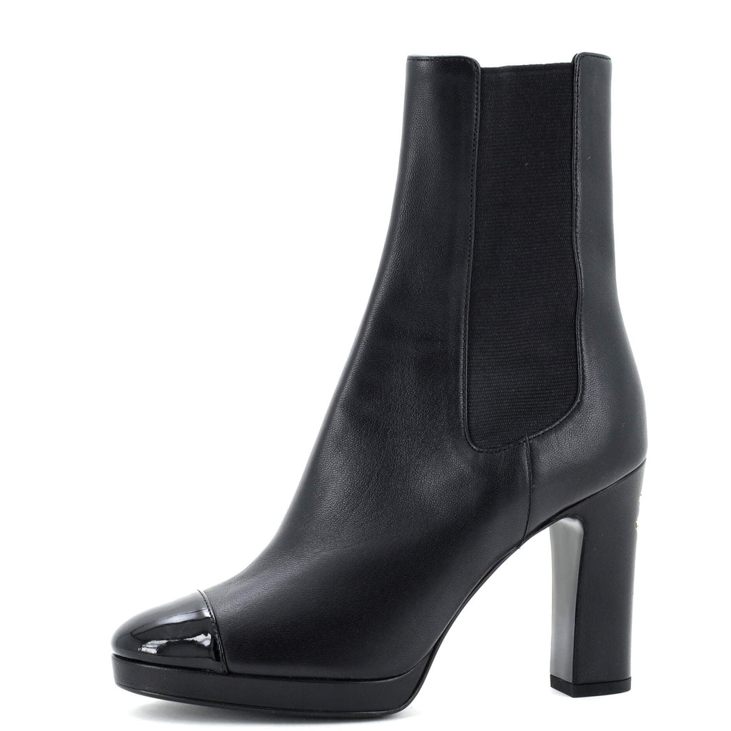 Women's Pearl CC Cap Toe Heeled Boots Leather