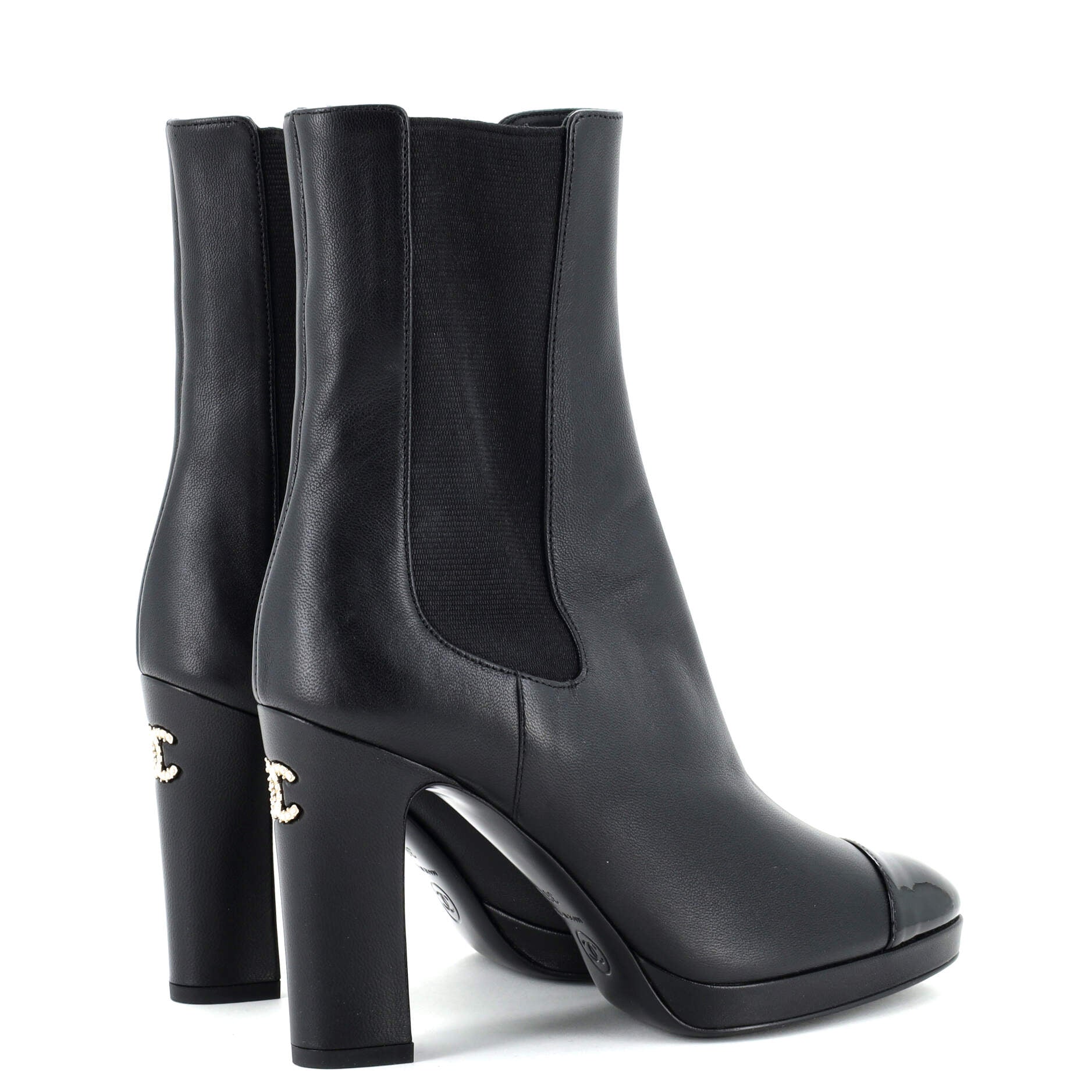 Women's Pearl CC Cap Toe Heeled Boots Leather