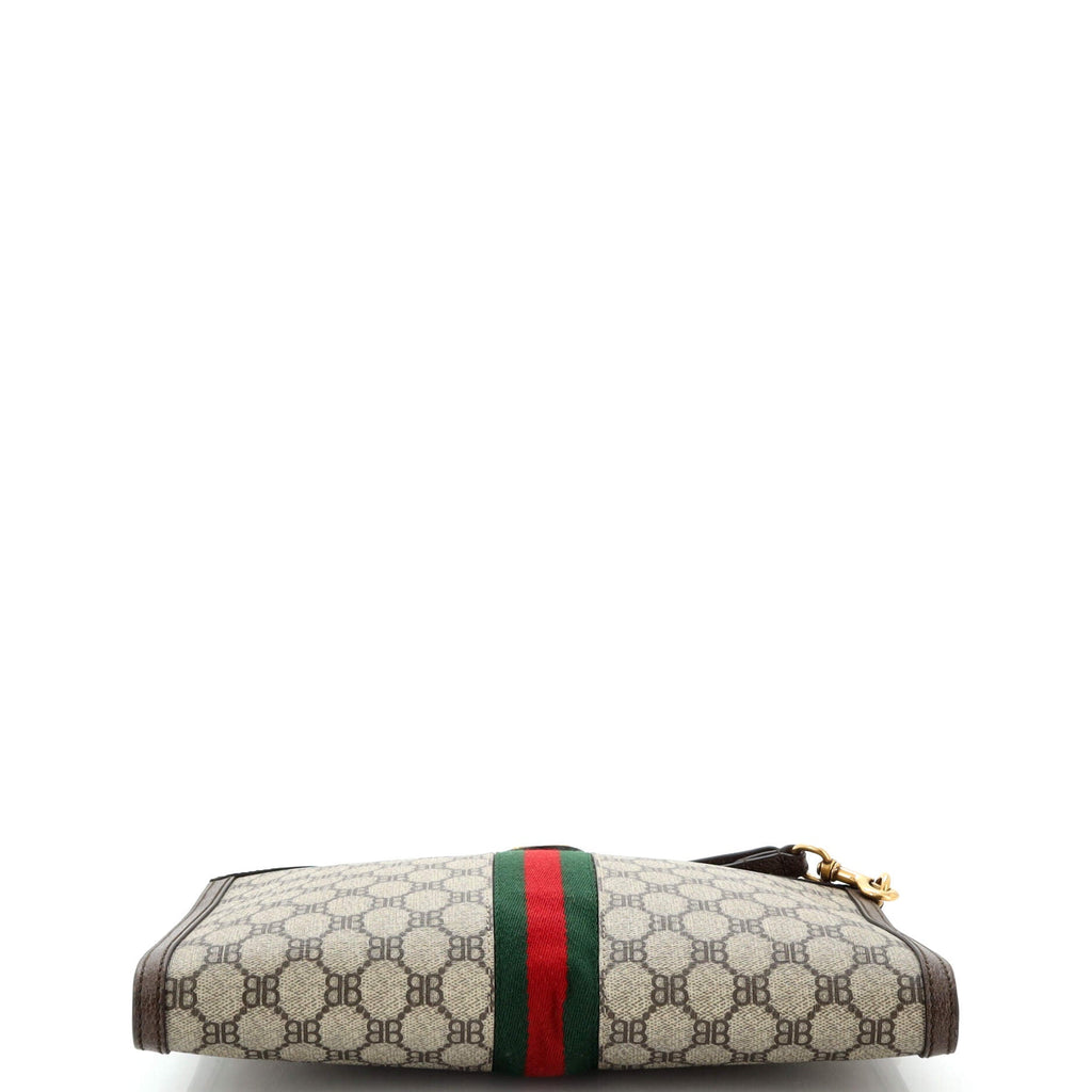 x Gucci The Hacker Project Web Wristlet Clutch BB Coated Canvas