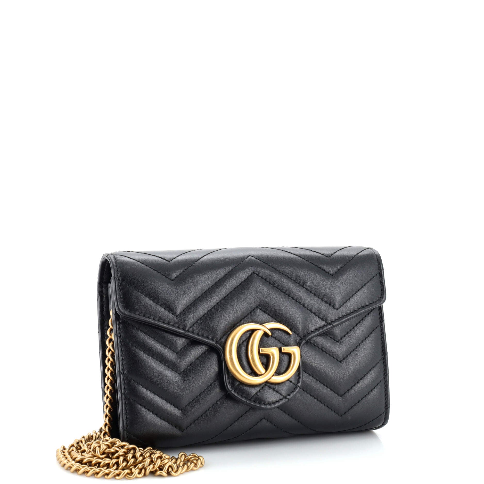 GG Marmont Chain Wallet Matelasse Leather Mini