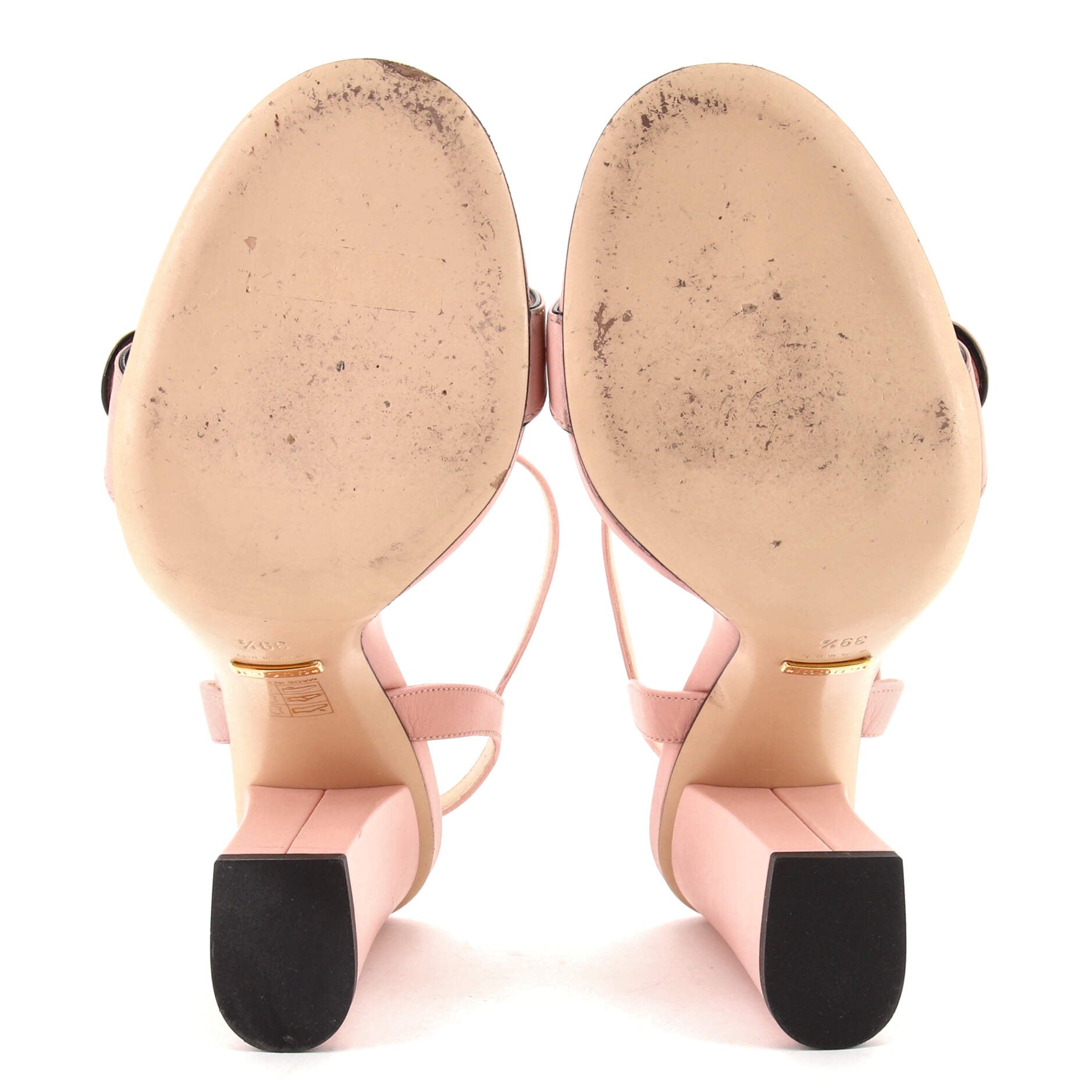 Women's GG Marmont Block Heel Sandals Leather