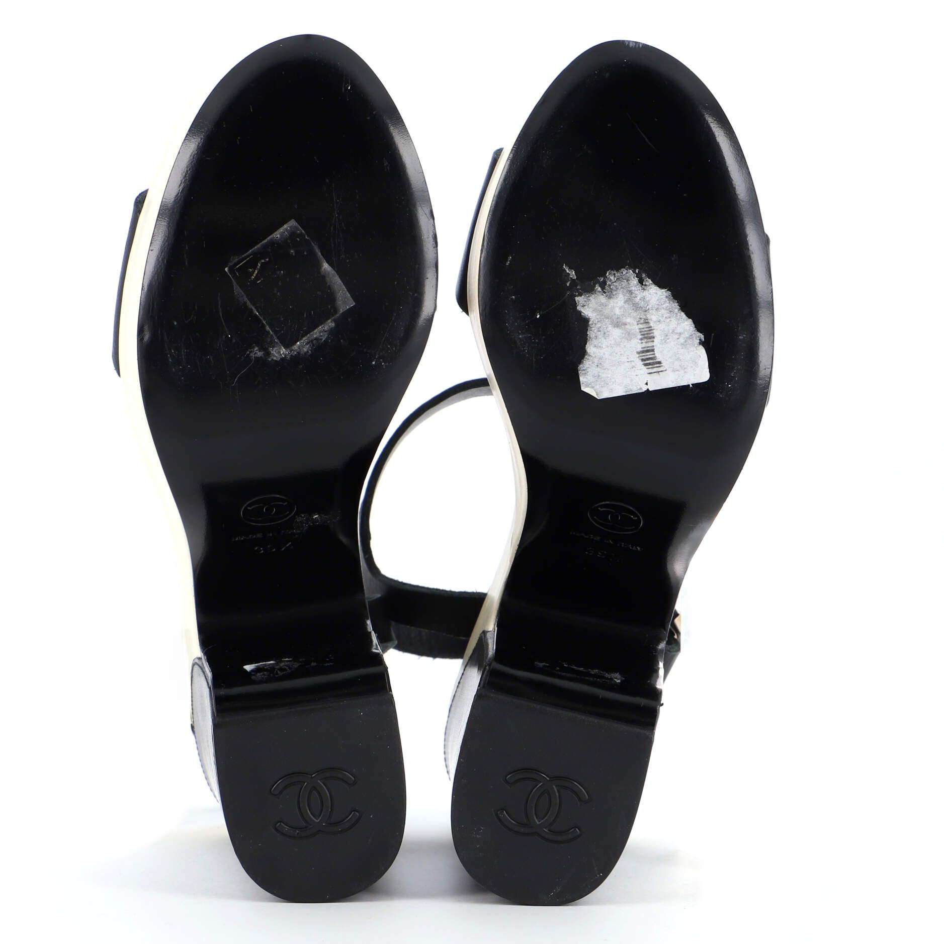 Women's CC Ankle Strap Platform Sandals Leather