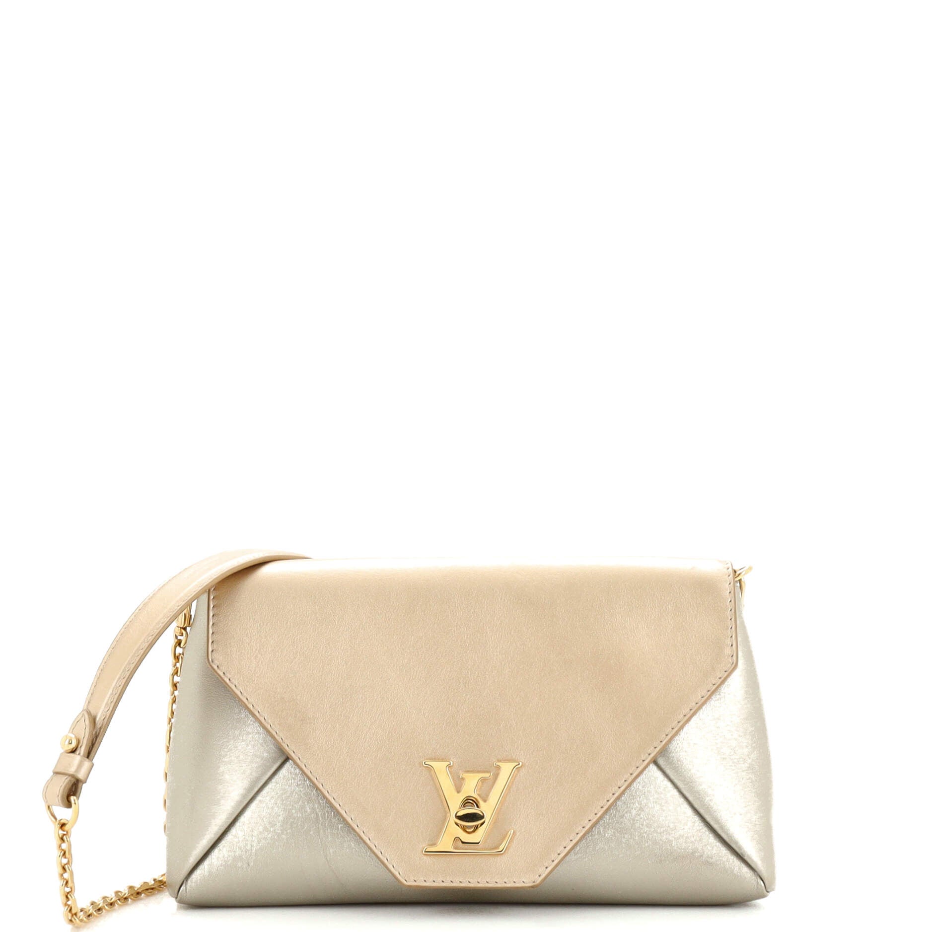 Love Note Chain Clutch Leather