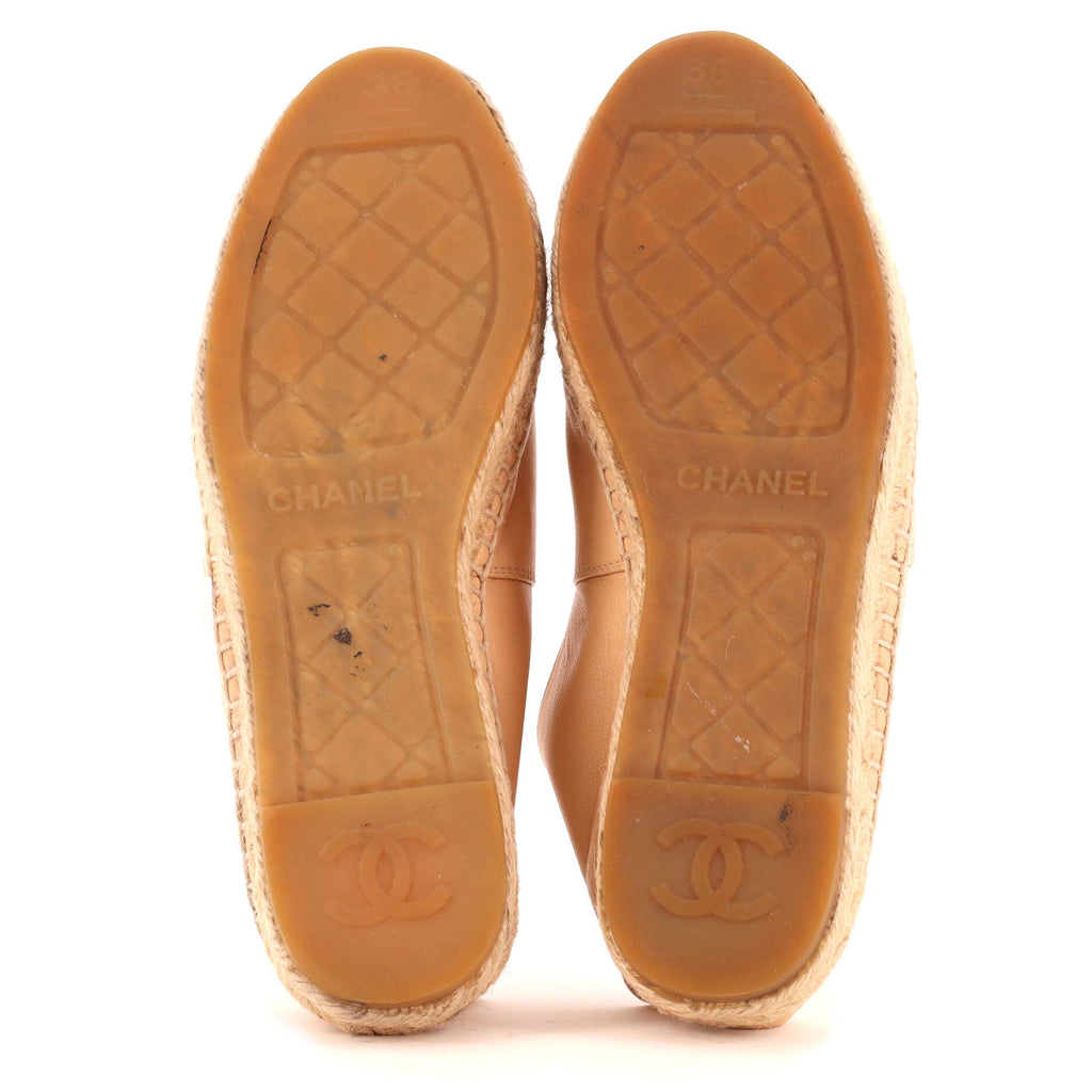 Women's CC Cap Toe Espadrilles Leather