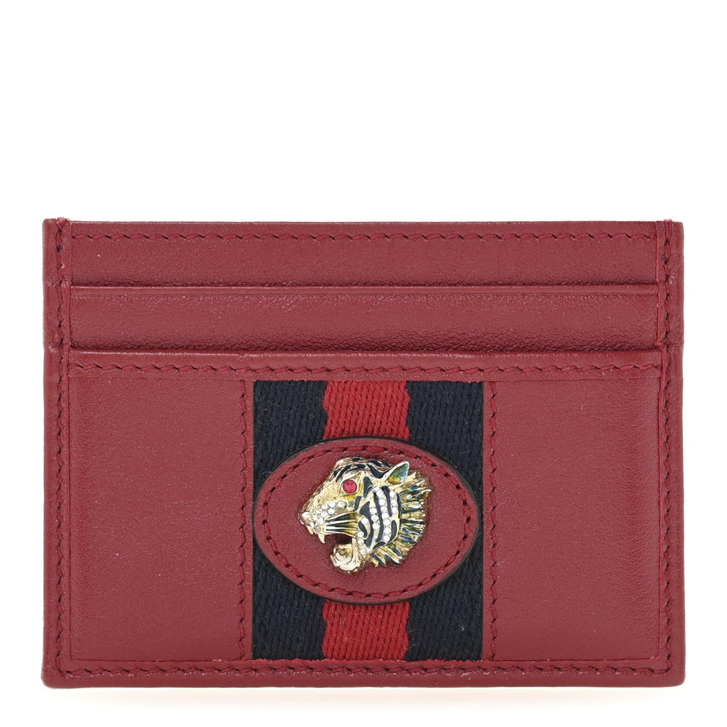 Calfskin Web Rajah  Holder Red