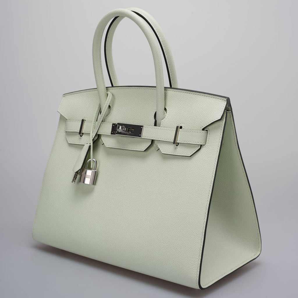 Hermes Birkin Sellier 30 Bag In Vert Fizz Epsom Leather With Palladium Hardware from 2023