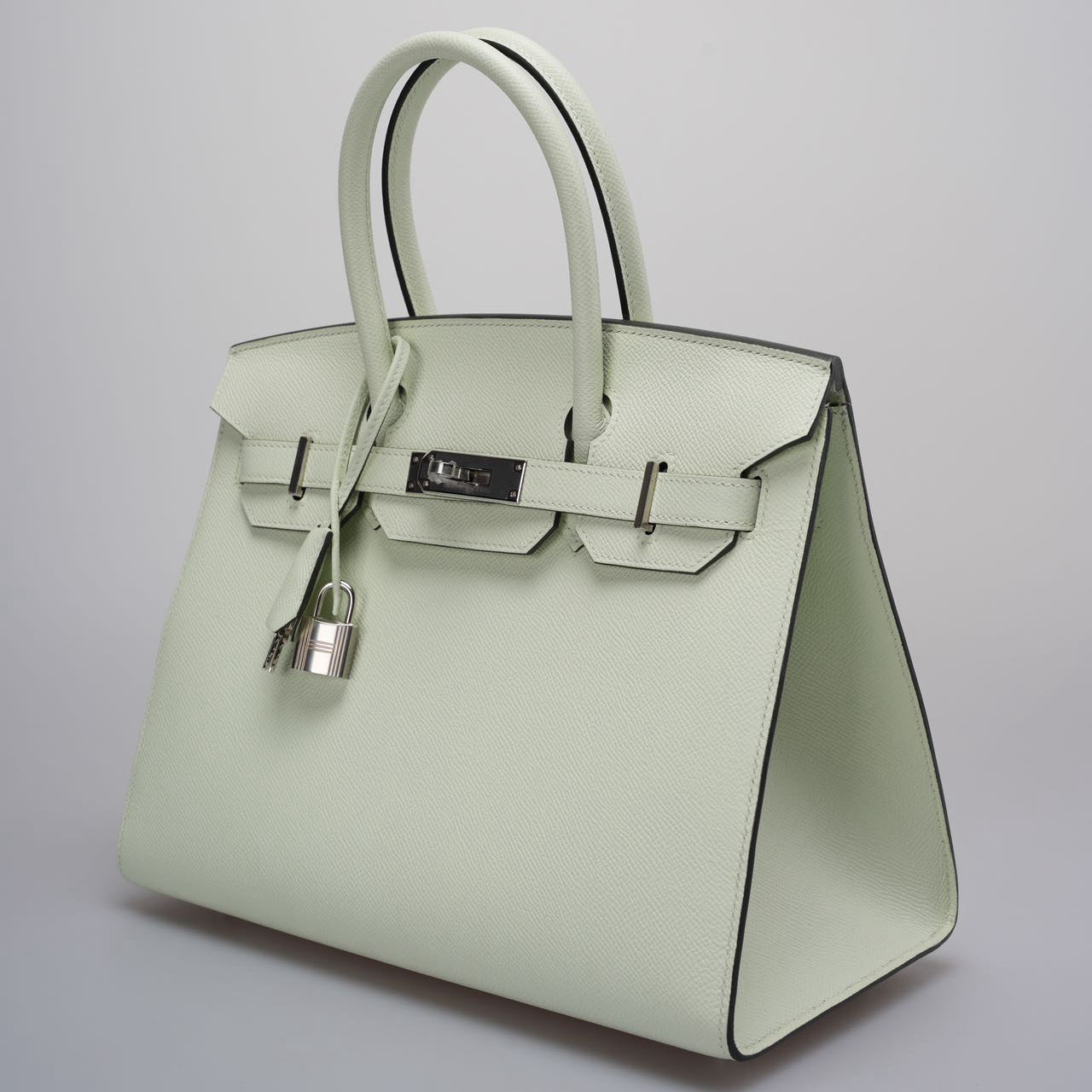 Hermes Birkin Sellier 30 Bag In Vert Fizz Epsom Leather With Palladium Hardware from 2023