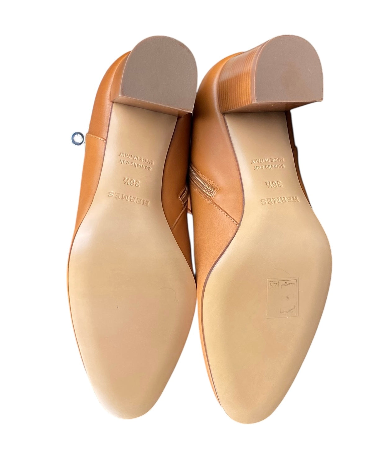 Hermes Gold Calfskin Saint Germain Buckle Boot PHW - 36.5